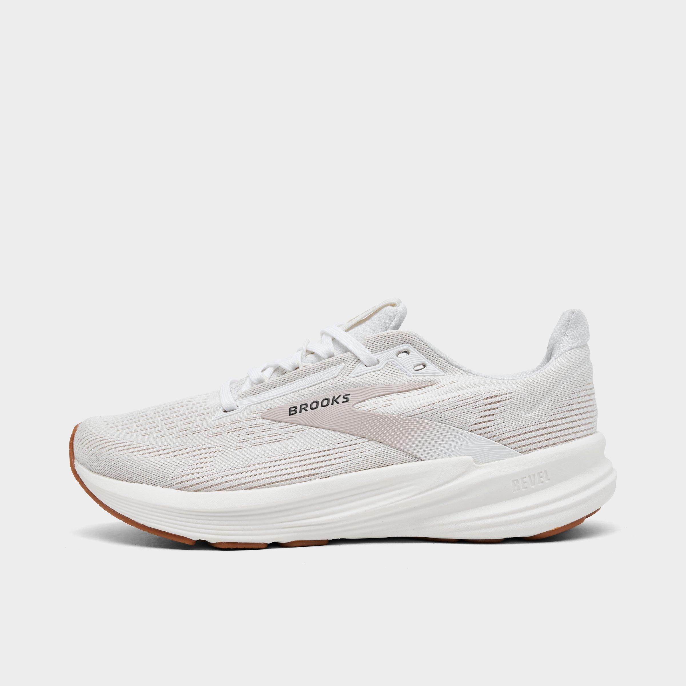 Brooks Women's Revel 8 Running Shoes in White/Gum Size: 5.0