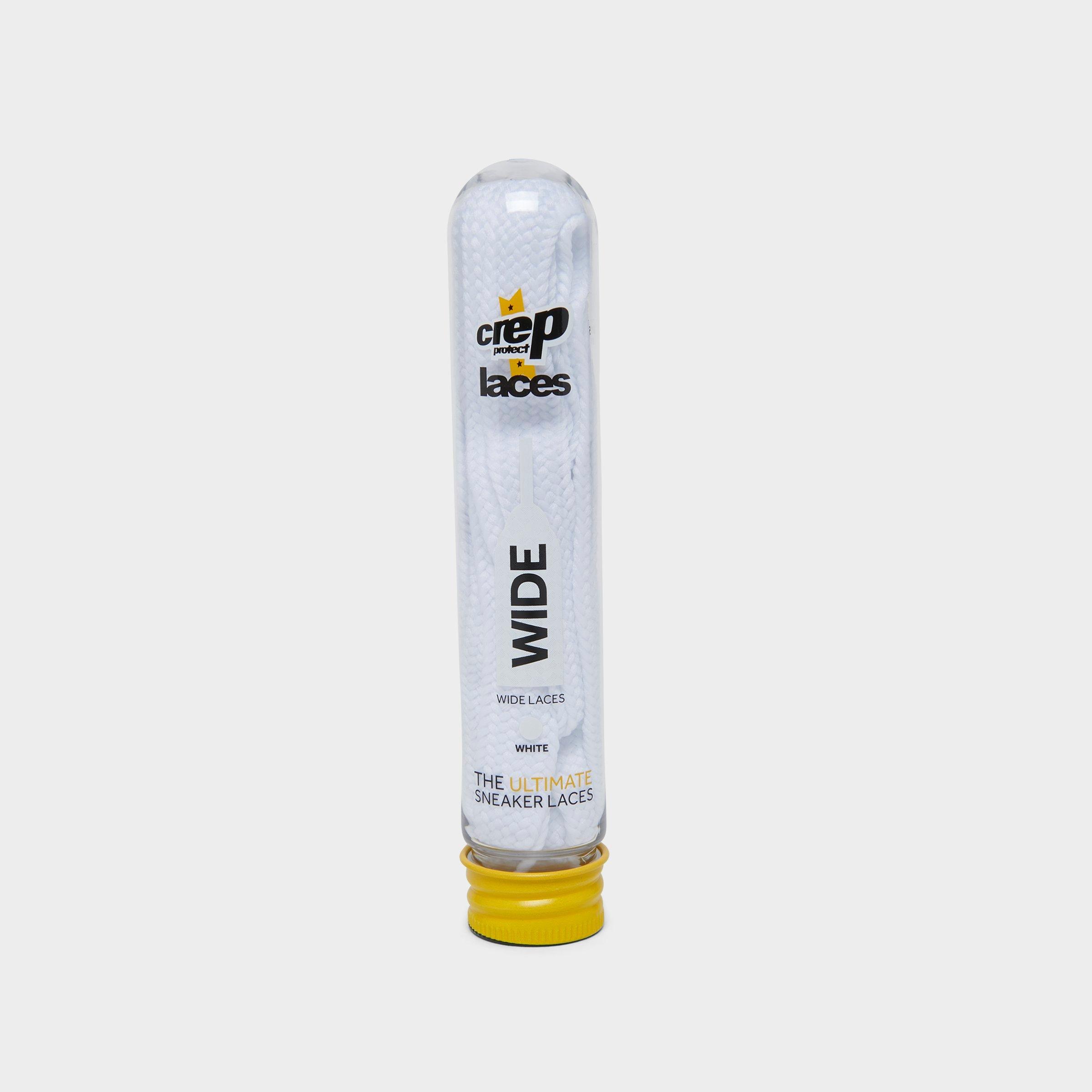 Crep Protect Pre-Treated Wide Laces in WHITE Size: NOSIZE