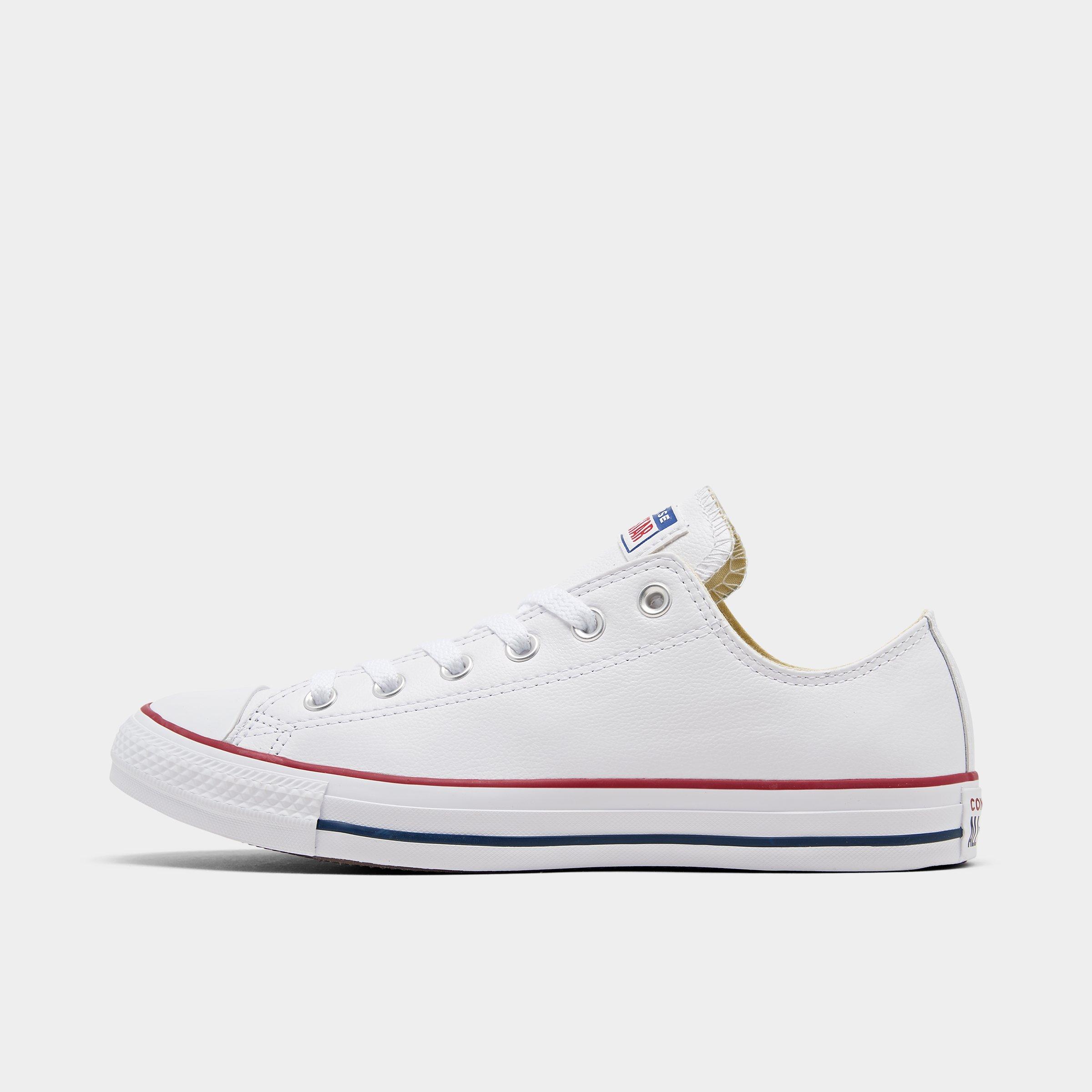 Shop Converse Unisex Chuck Taylor Leather Low Top Casual Shoes In White
