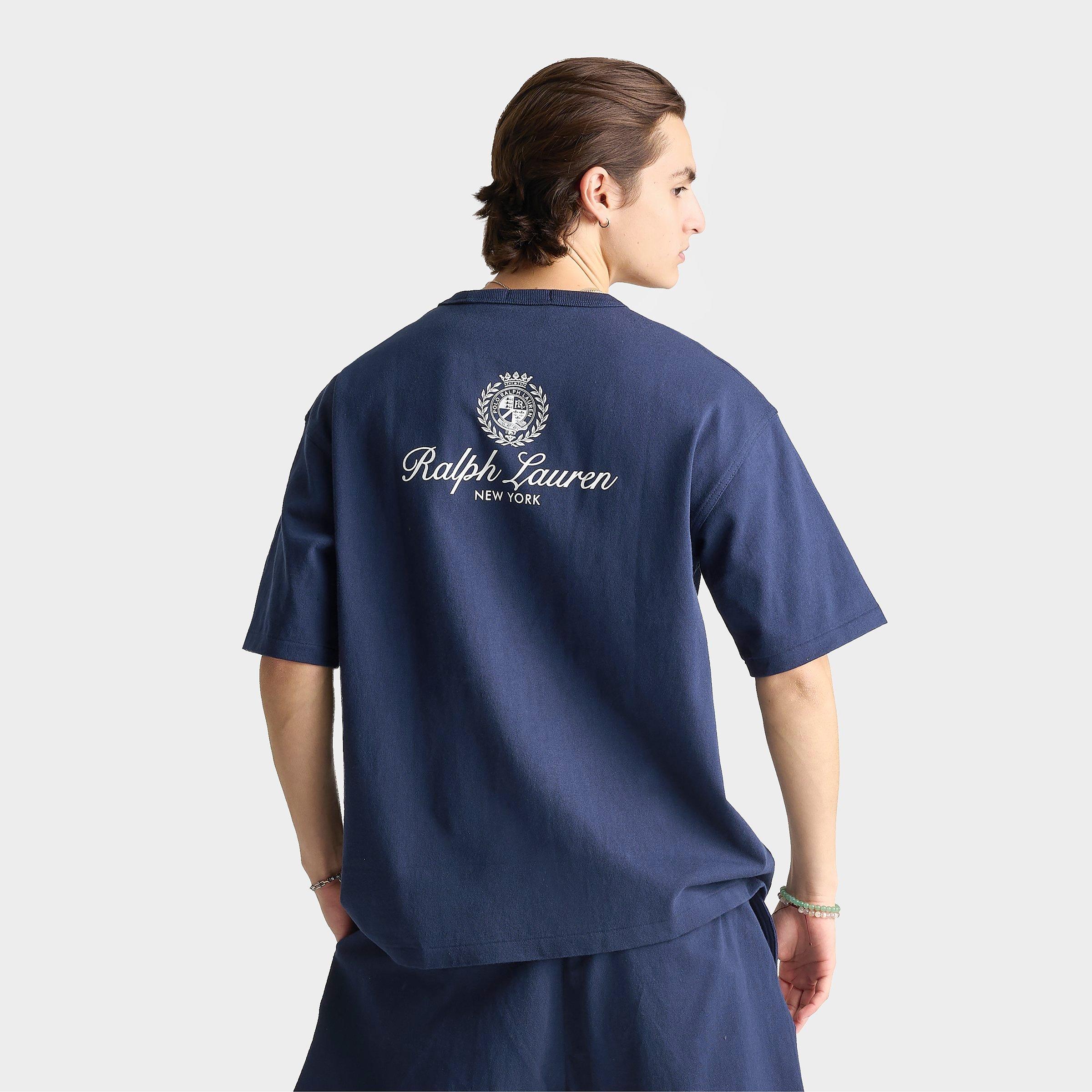 Polo Ralph Lauren Men's Script Crest Logo T-Shirt in Newport Navy Size: XL