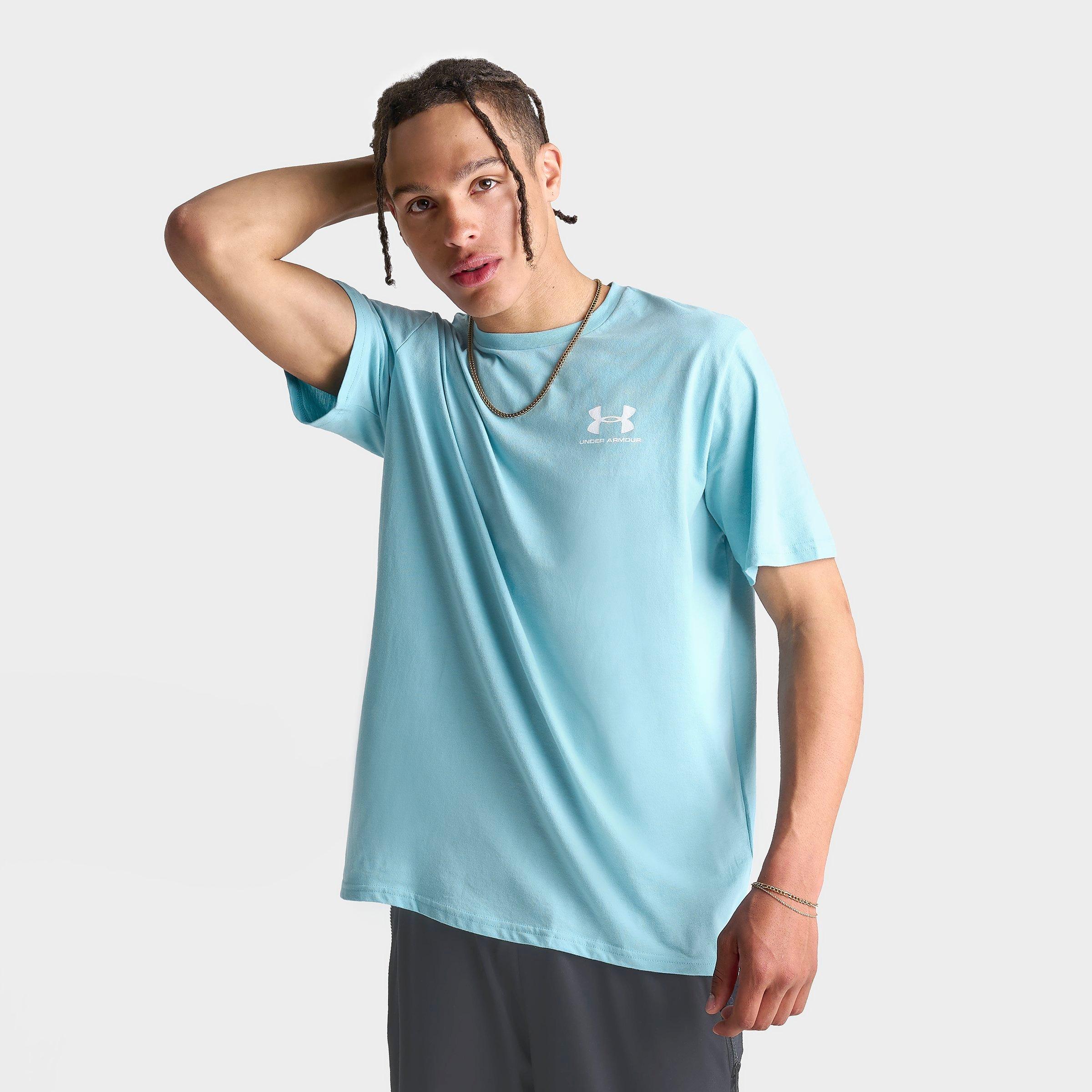 Under Armour Men's Sportstyle Logo T-Shirt in Blue Haze/White Size: 2XL