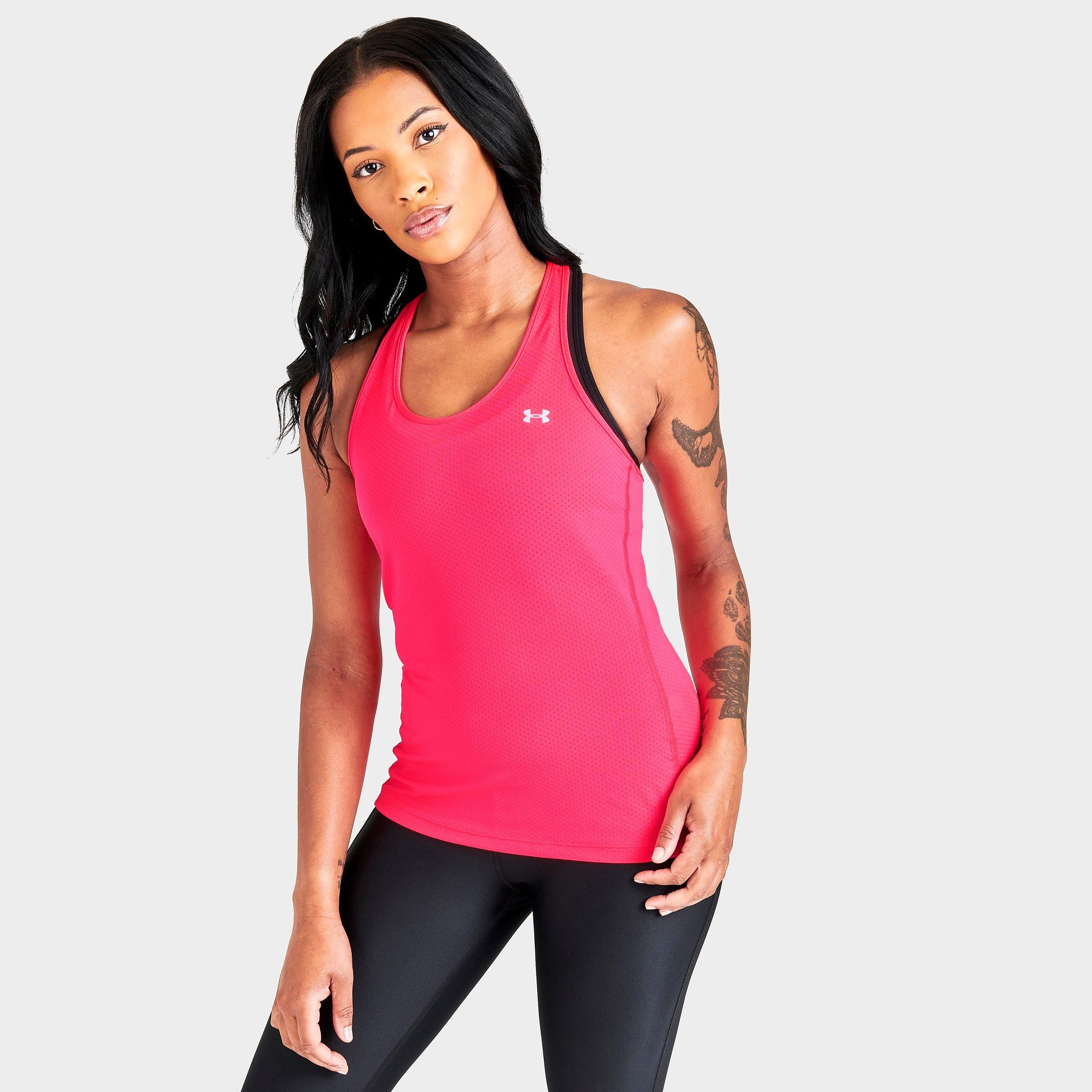 Under Armour Women s Heatgear Racer Tank Top In Penta Pink ModeSens