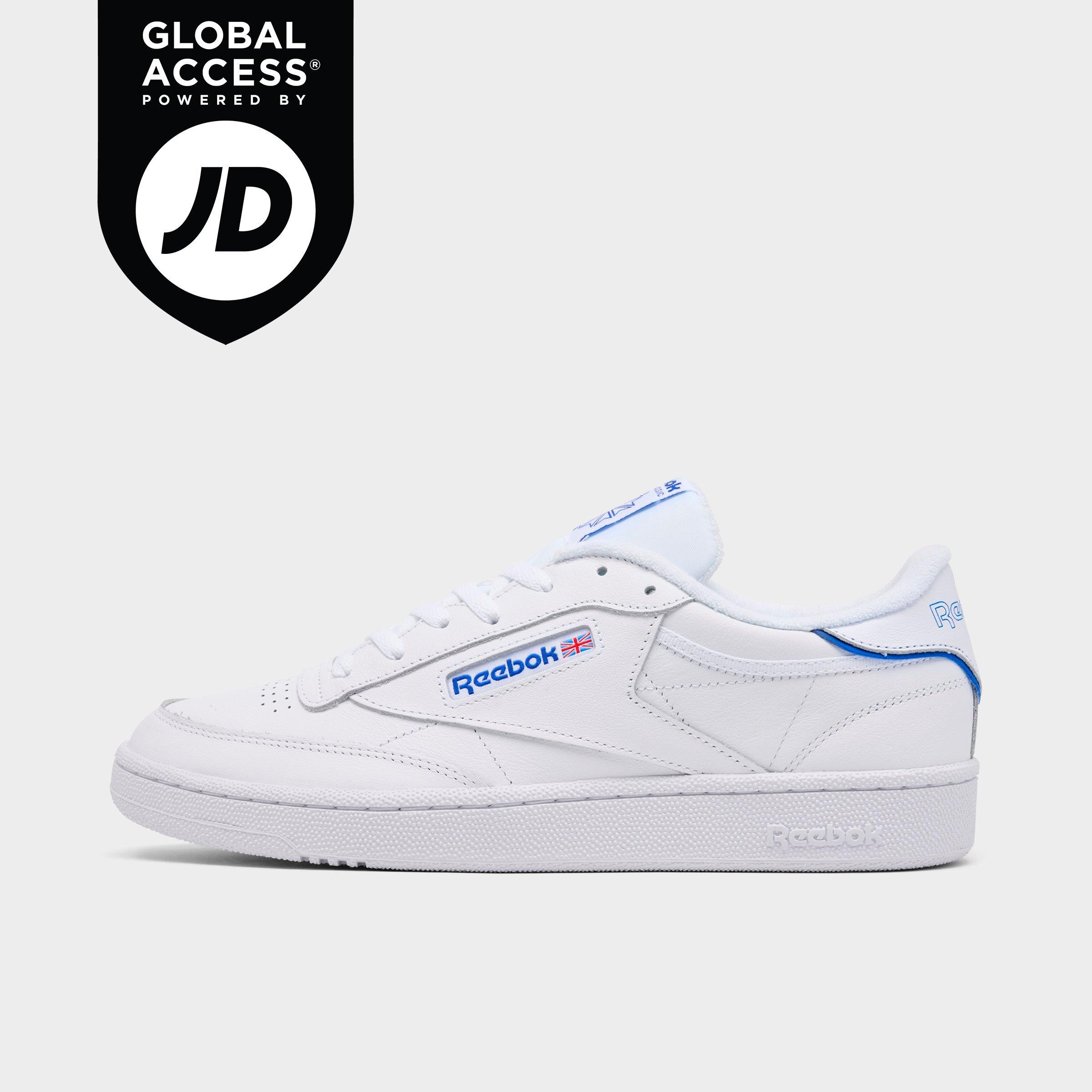Reebok Men's Club C 85 Casual Shoes in White/White/Optimum Blue Size: 7.5