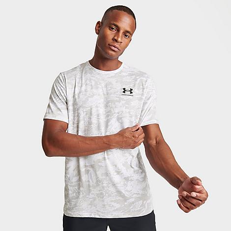 Shop Under Armour Men's Abc Camo Short-sleeve T-shirt Size Medium Cotton/polyester In White/mod Gray