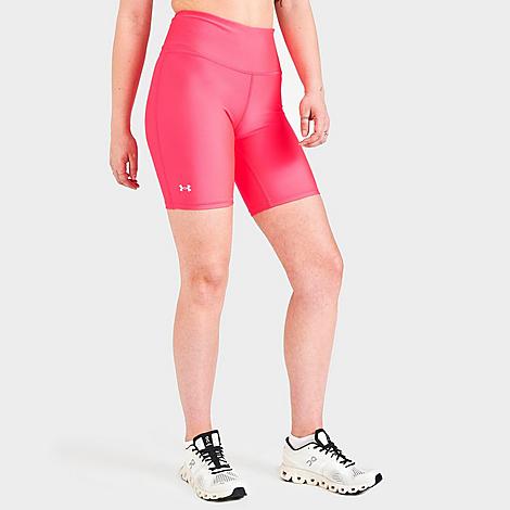 Under Armour Women's Heatgear Bike Shorts In Penta Pink