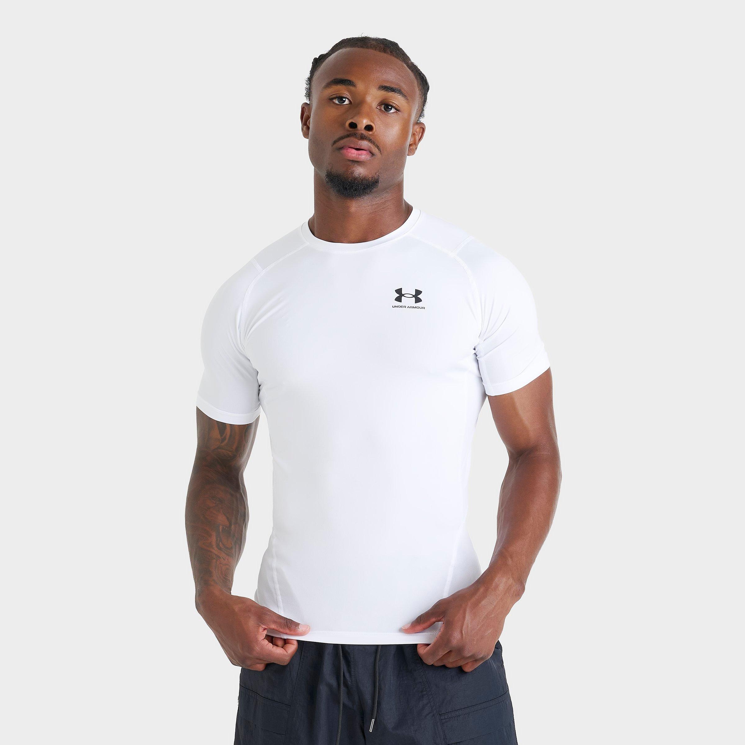 Under Armour Men's HeatGear® Short-Sleeve Training Top in White/White Size Medium Polyester