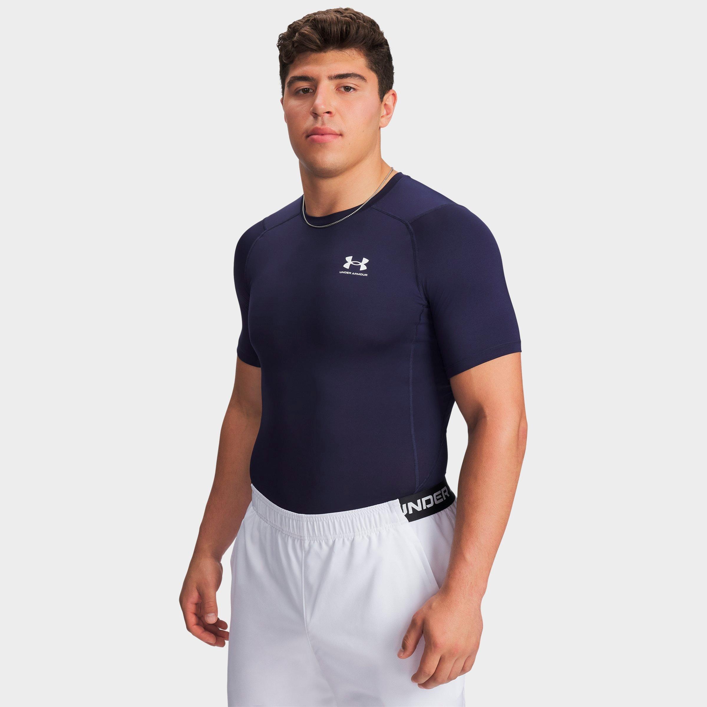 Under Armour Men's HeatGear Short-Sleeve Training Top in Midnight Navy/White Size: XS