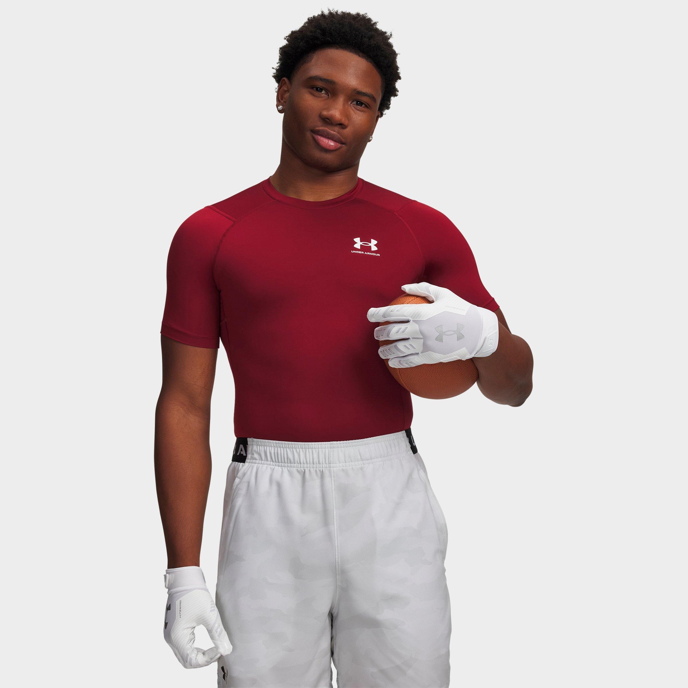 Under Armour Men's HeatGear Short-Sleeve Training Top in Cardinal/White Size: XS