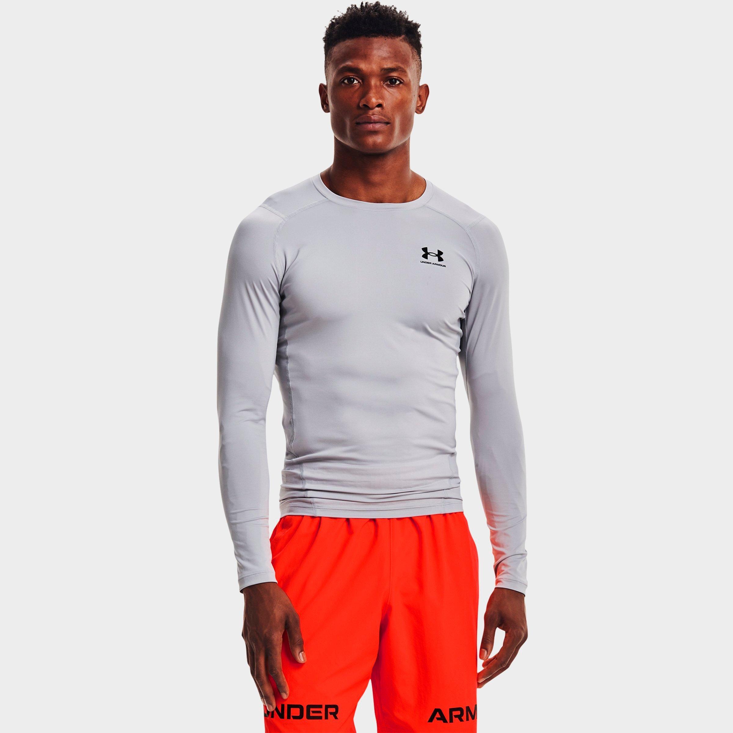 Under Armour Men's HeatGear Long-Sleeve Training Top in Mod Grey/Black Size: XS
