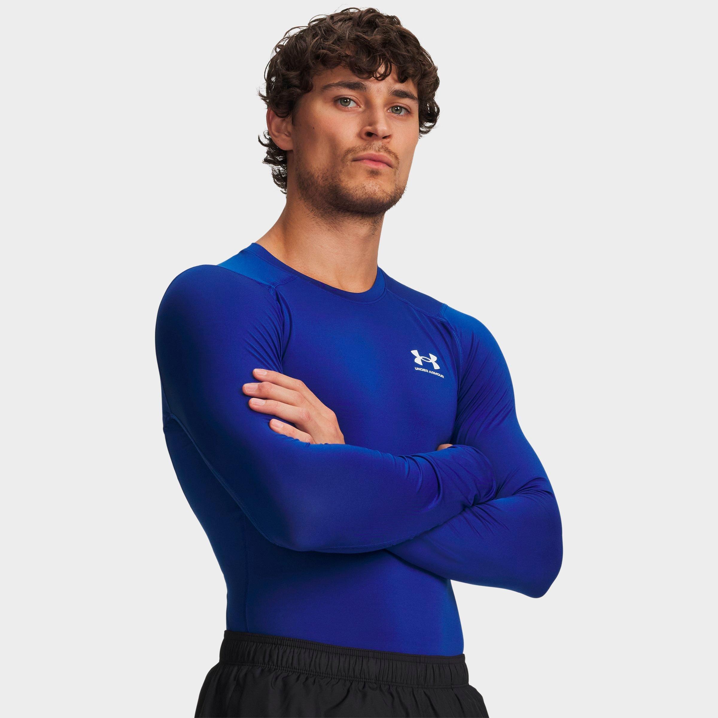 Under Armour Men's HeatGear Long-Sleeve Training Top in Royal/White Size: XS