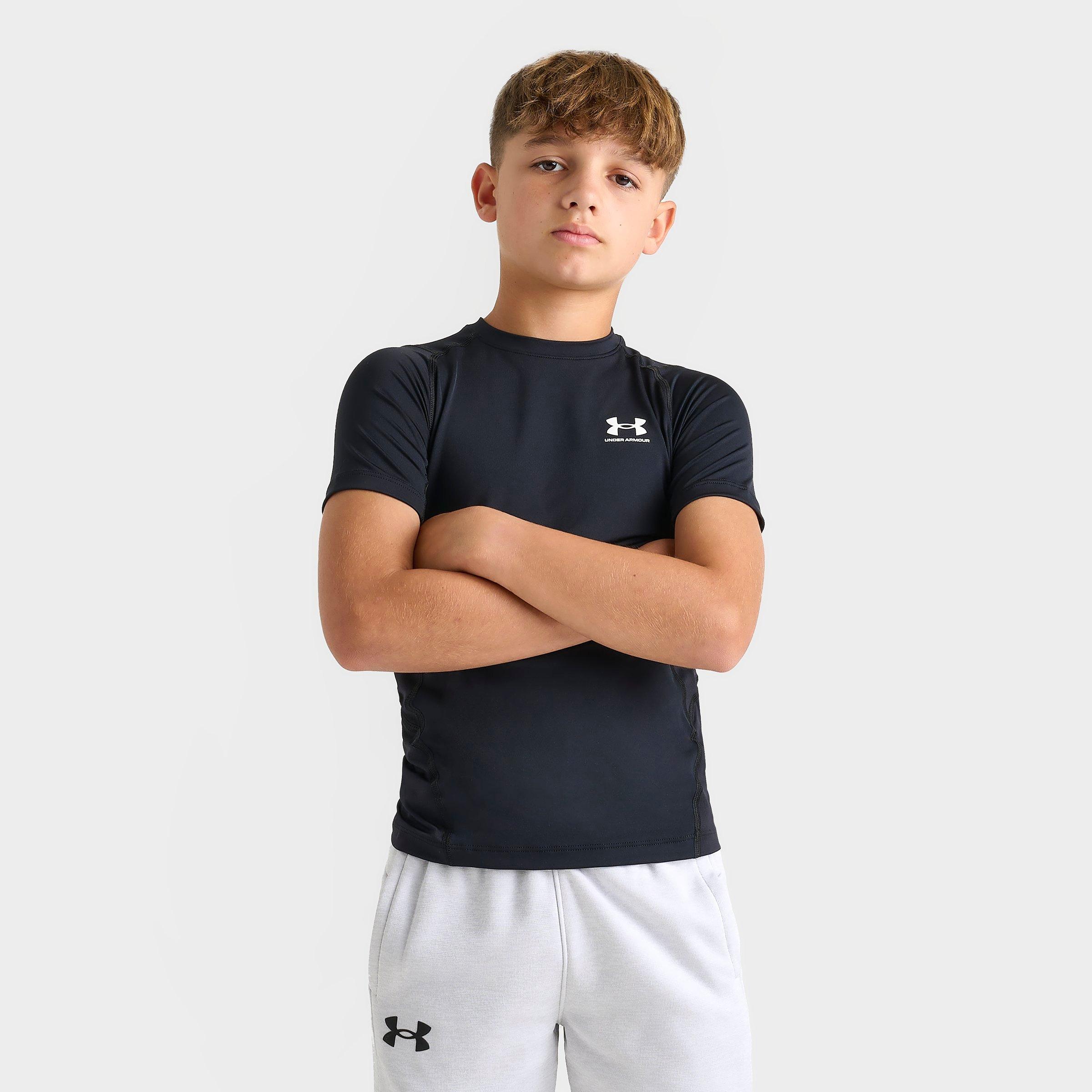 Under Armour Boys Big Kids HeatGear Armour T-Shirt in Black Size: Small