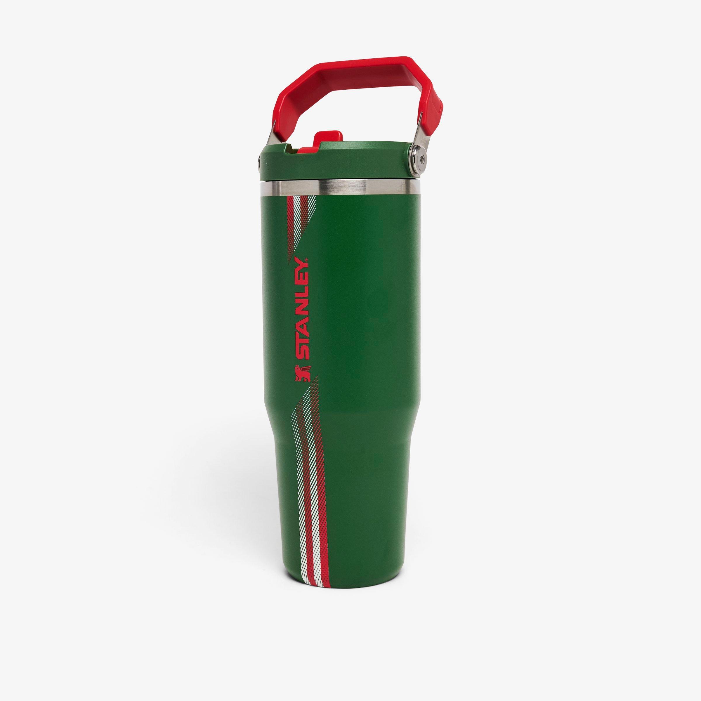 Stanley IceFlow Flip Straw Tumbler (30 oz) in Dark Green/Red