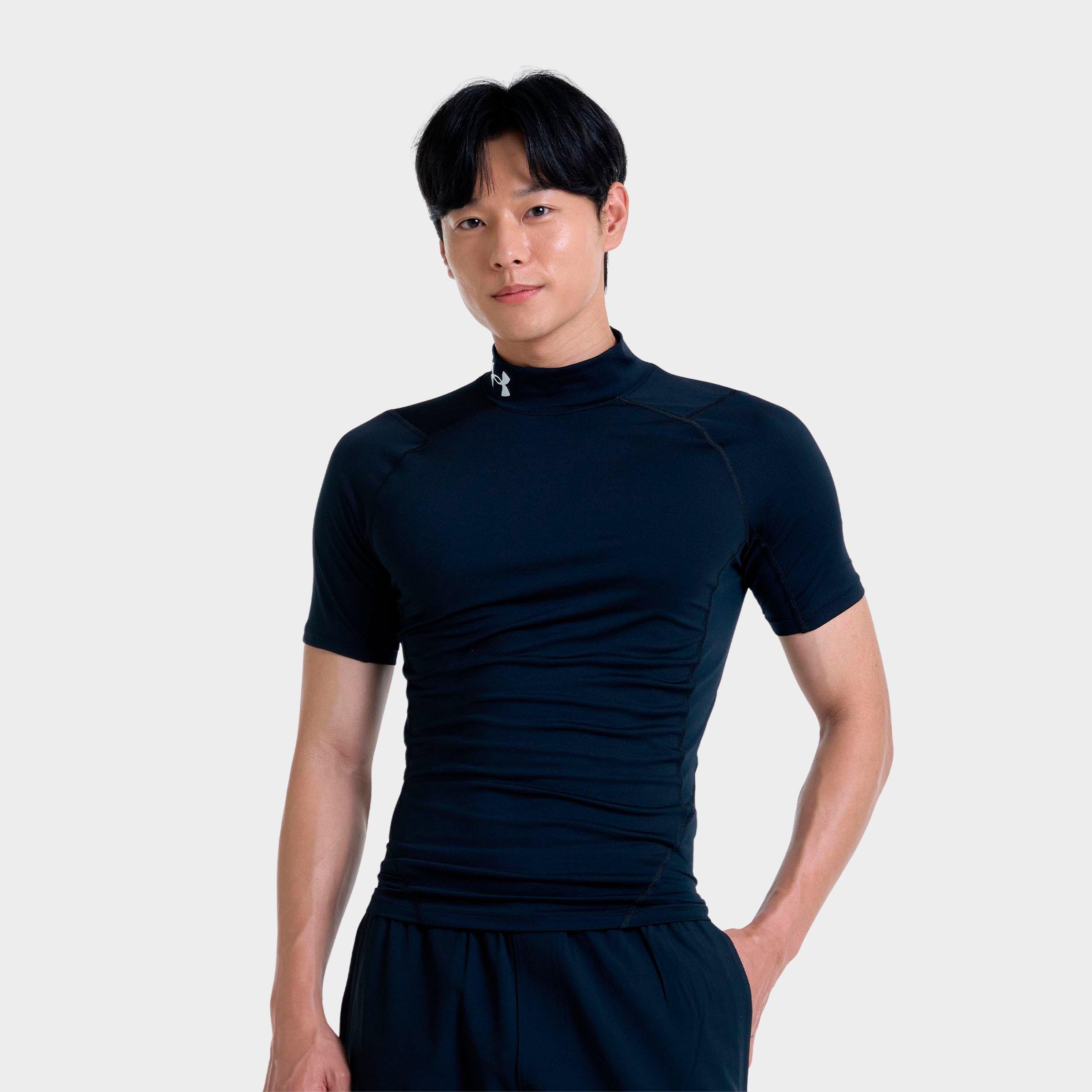 Under Armour Men's UA HeatGear Mock Training Top in Black/White Size: XS