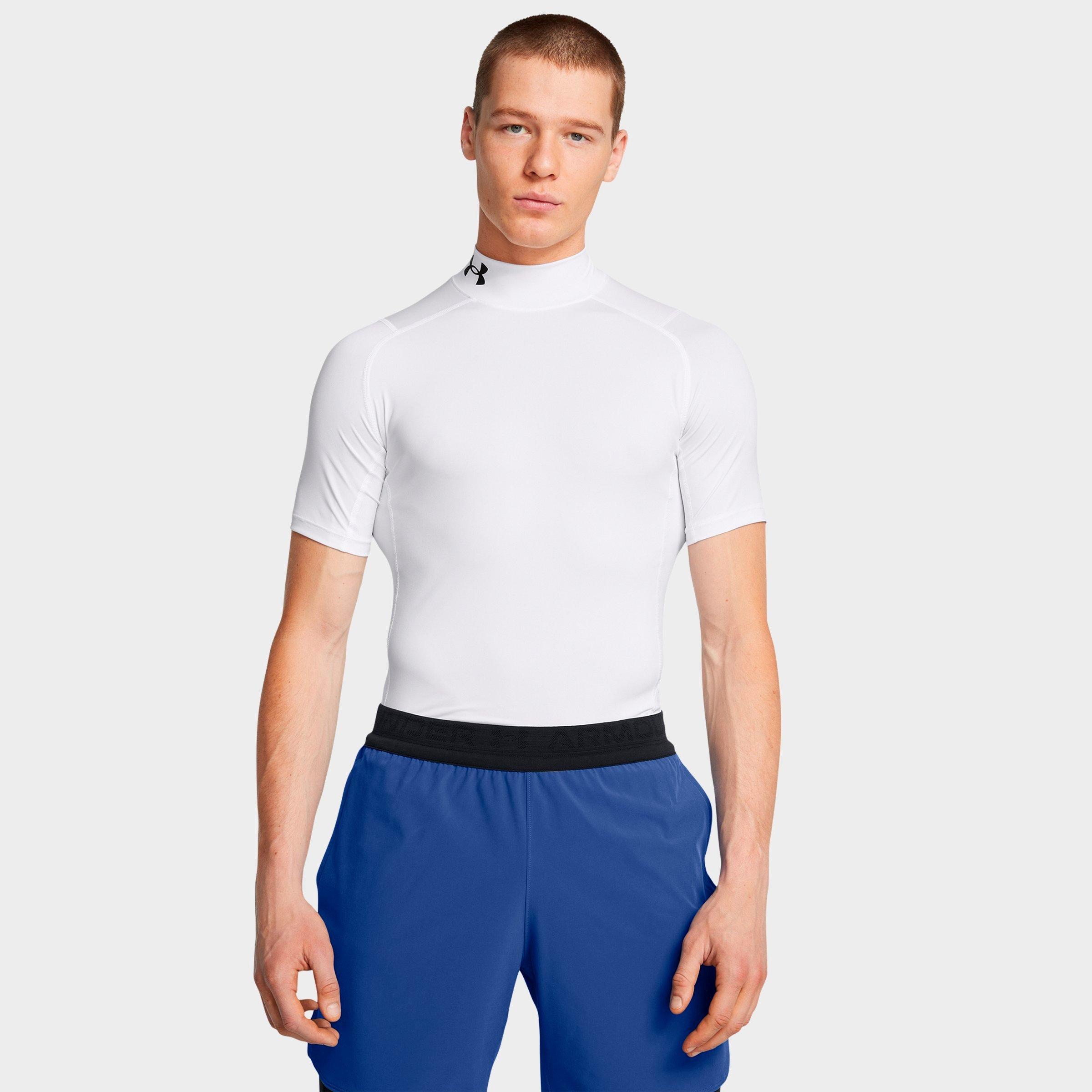 Under Armour Men's UA HeatGear Mock Training Top in White/Black Size: XS