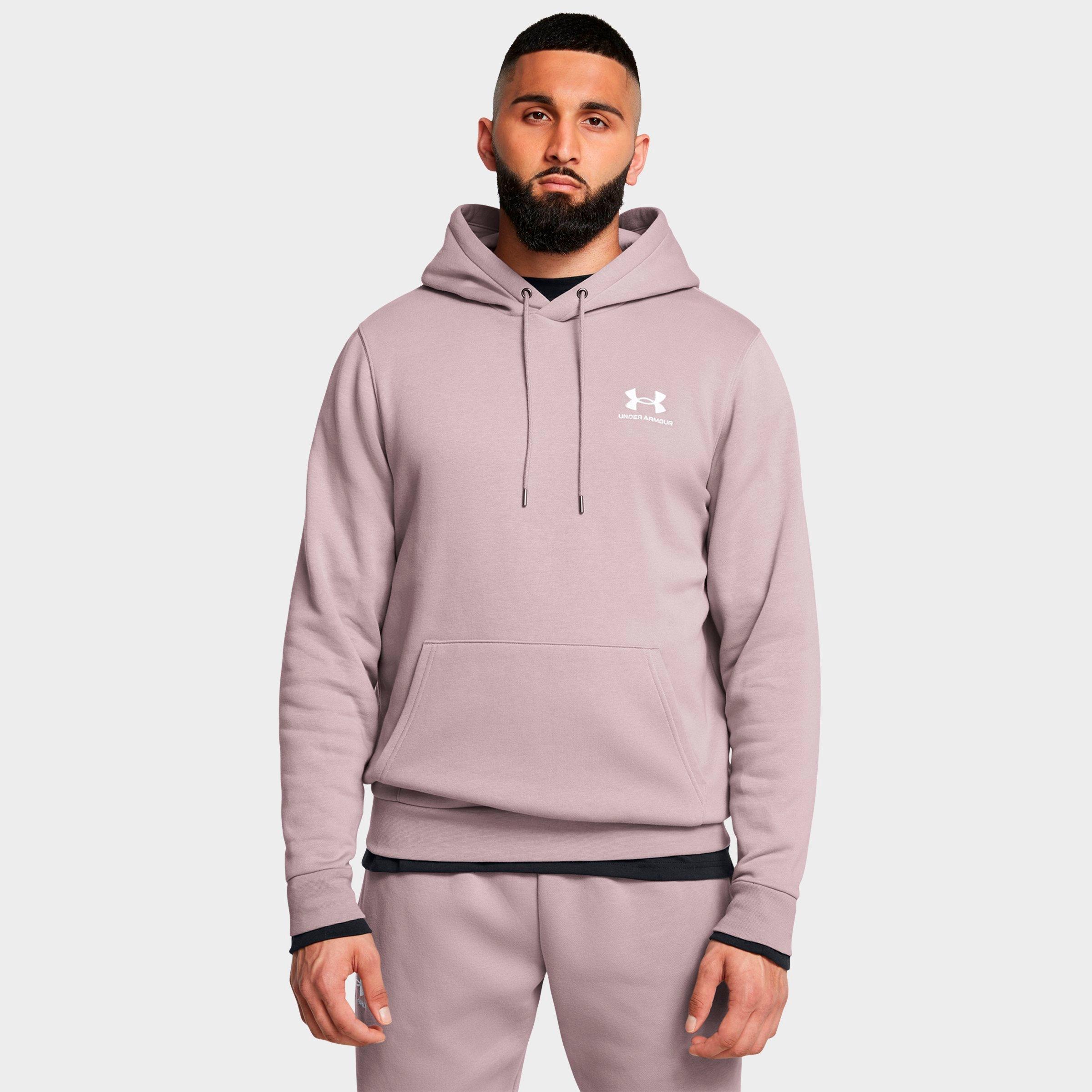 Under Armour Men's Essential Icon Fleece Hoodie in Tetra Grey/White Size: XS