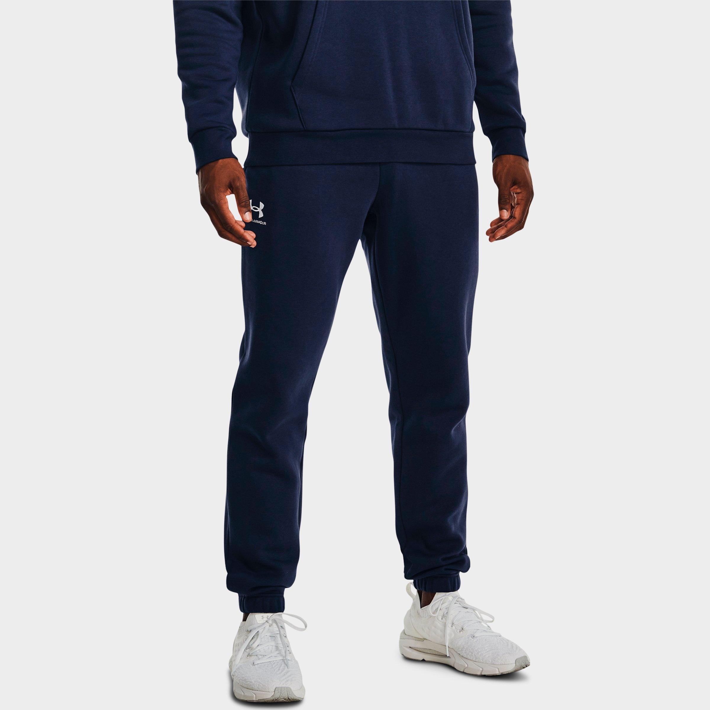Under Armour Men's Essential Fleece Jogger Pants in Midnight Navy/White Size: XS