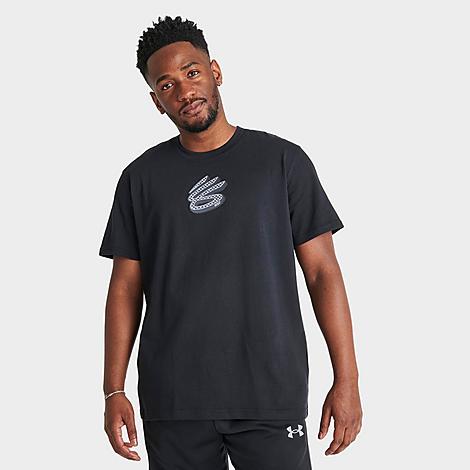Under Armour Mens  Curry Heavyweight Logo T-shirt In Black