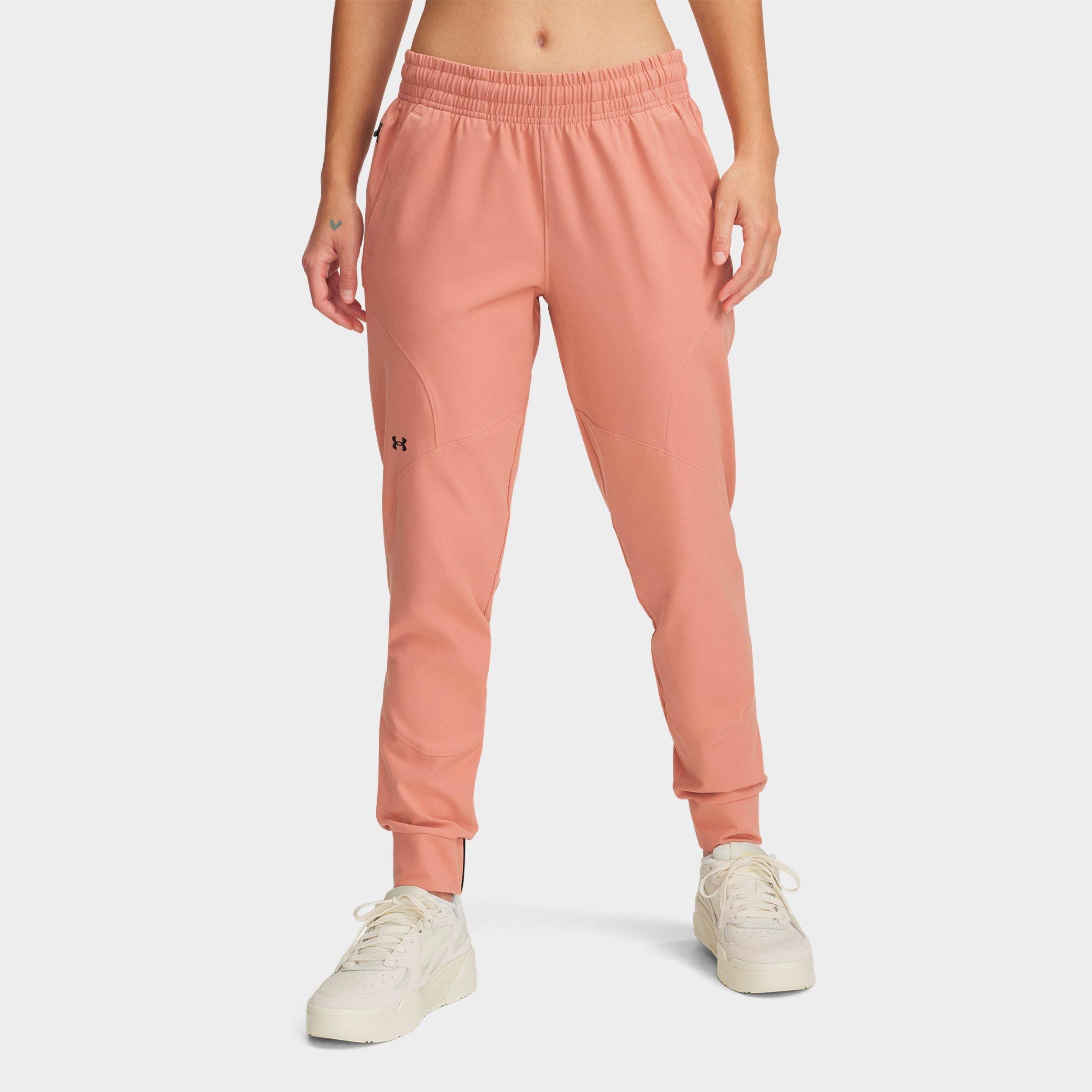 Under Armour Panelled Elasticated-cuff Track Pants In Orange