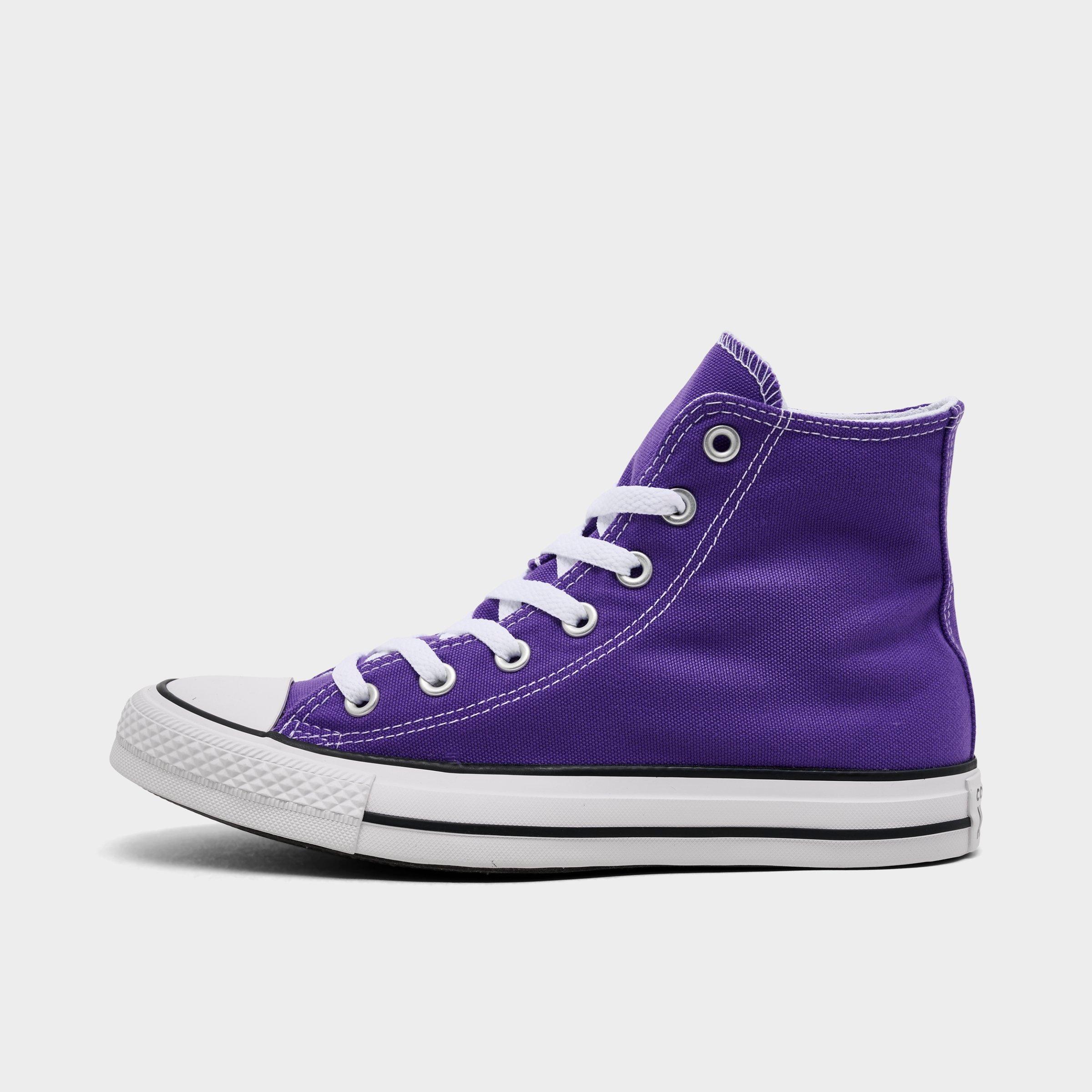 Converse Women's Chuck Taylor All Star High Top Casual Shoes in Electric Purple/White/Black Size: 8.5