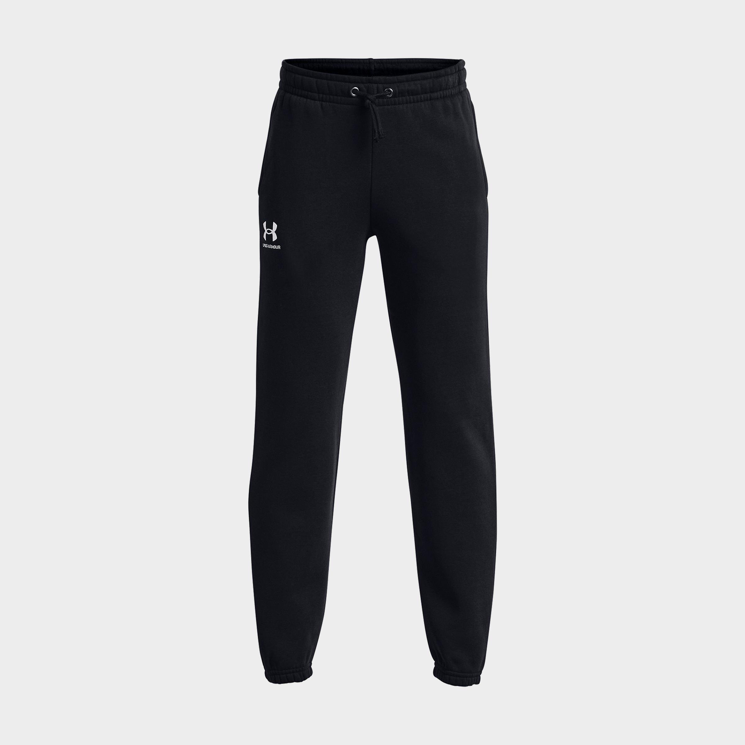 Under Armour Boys Big Kids Icon Fleece Jogger Pants in Black/White Size: XS