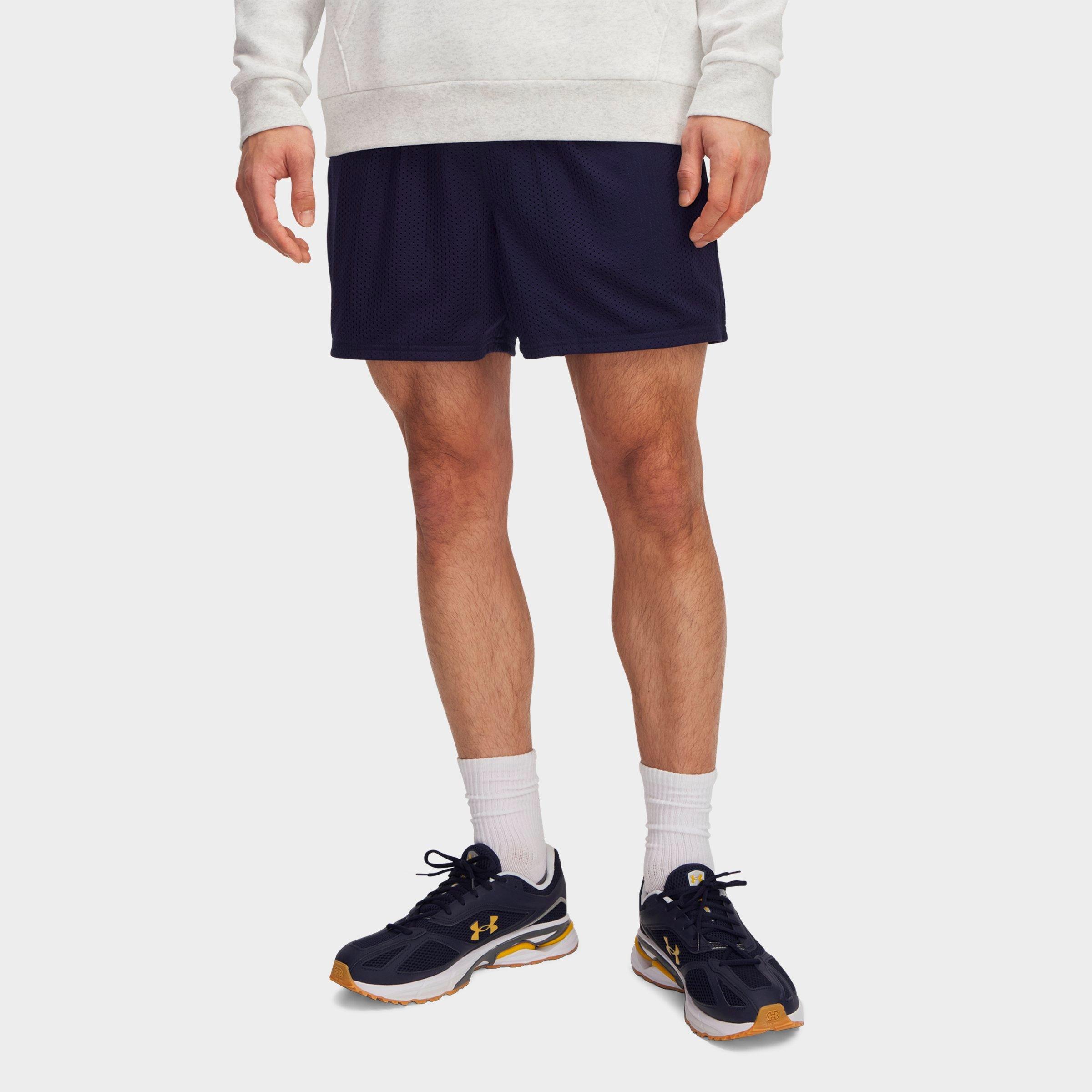 Under Armour Men's UA Icon 5" Mesh Shorts in Midnight Navy/White Size: XS