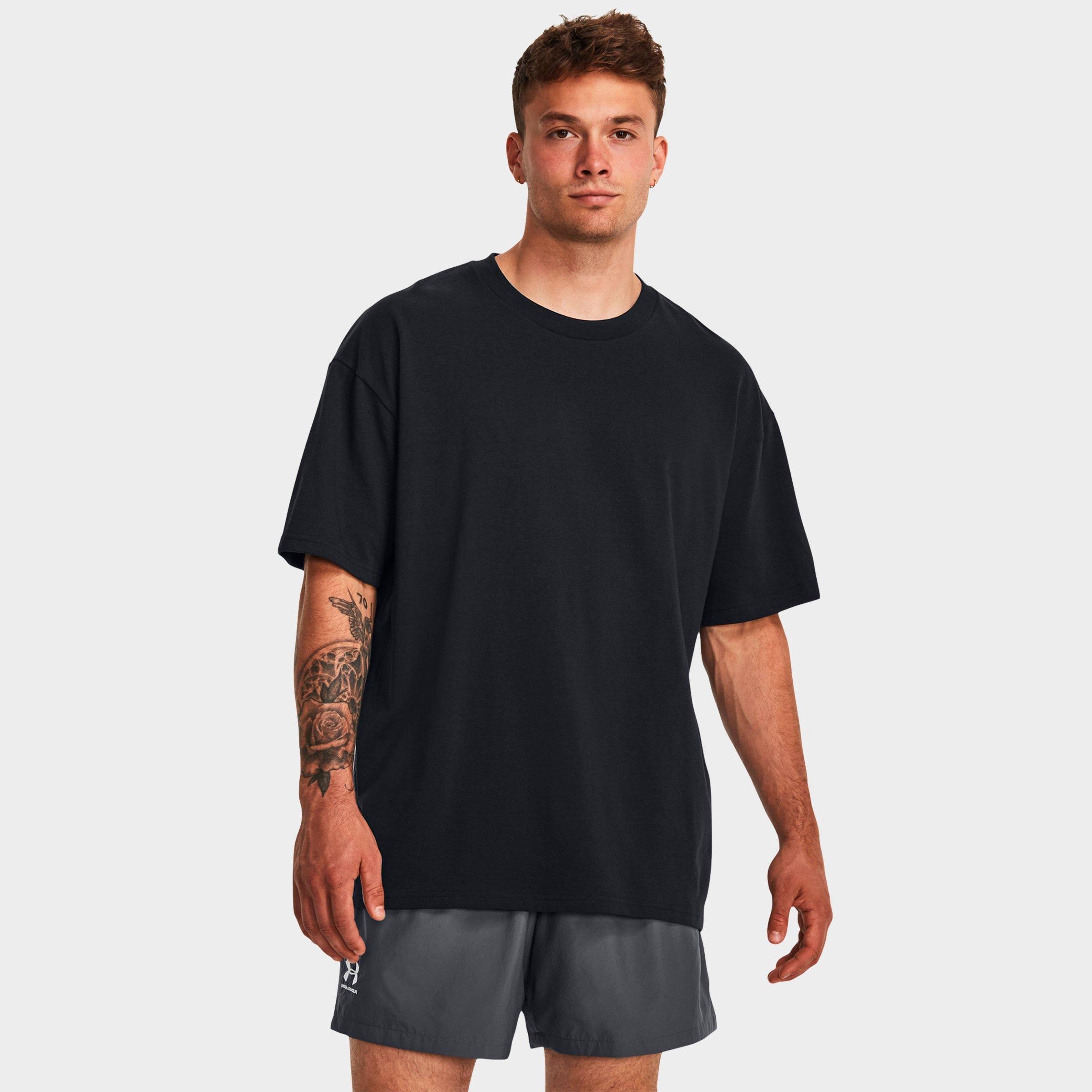 Under Armour Men's Heavyweight Oversized T-Shirt in Black/White Size: XS