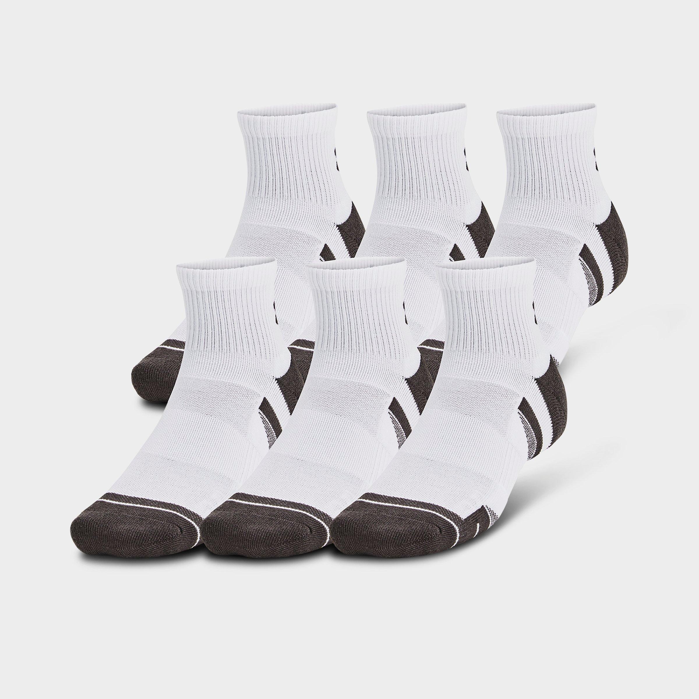 Under Armour Performance Tech Quarter Socks (6-pack) In White