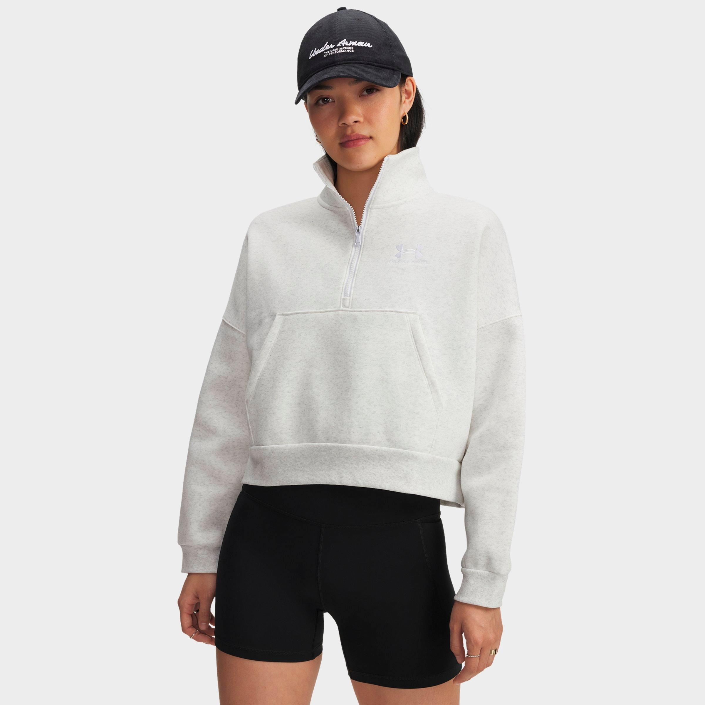 Under Armour Women's Icon Fleece Oversized Half-zip Sweatshirt In Gray