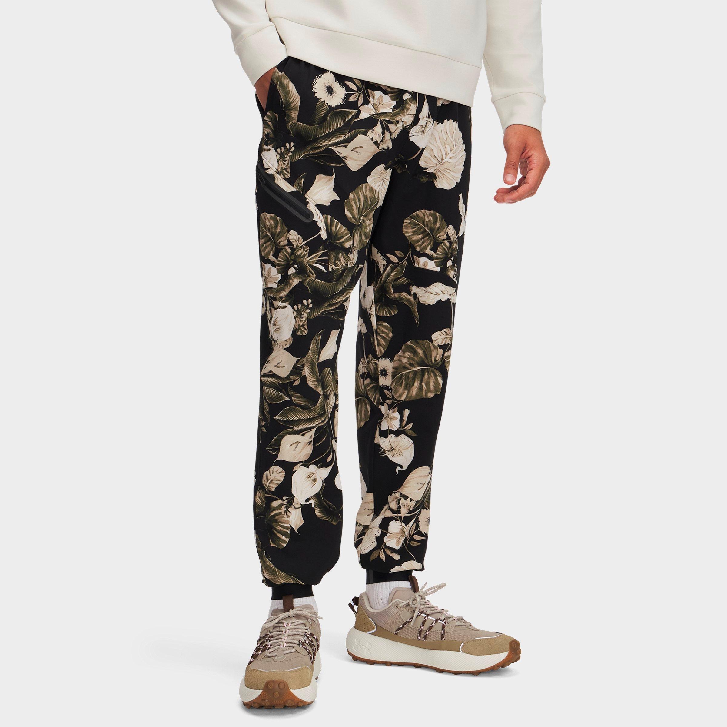 Under Armour Men's UA Unstoppable Woven Jogger Pants in Black/Floral Size: Small