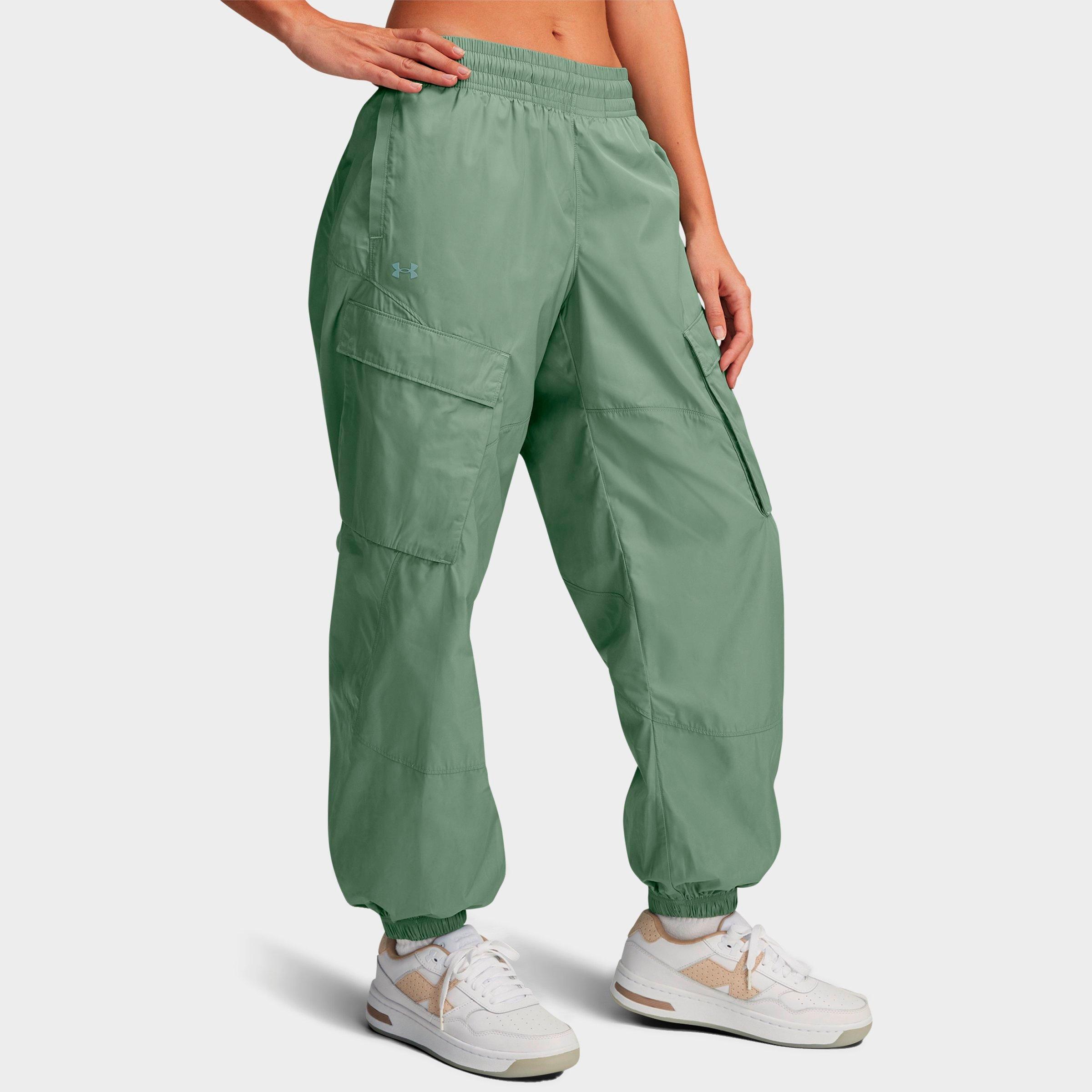 Under Armour Women's Unstoppable Woven Sheen Cargo Pants In Green