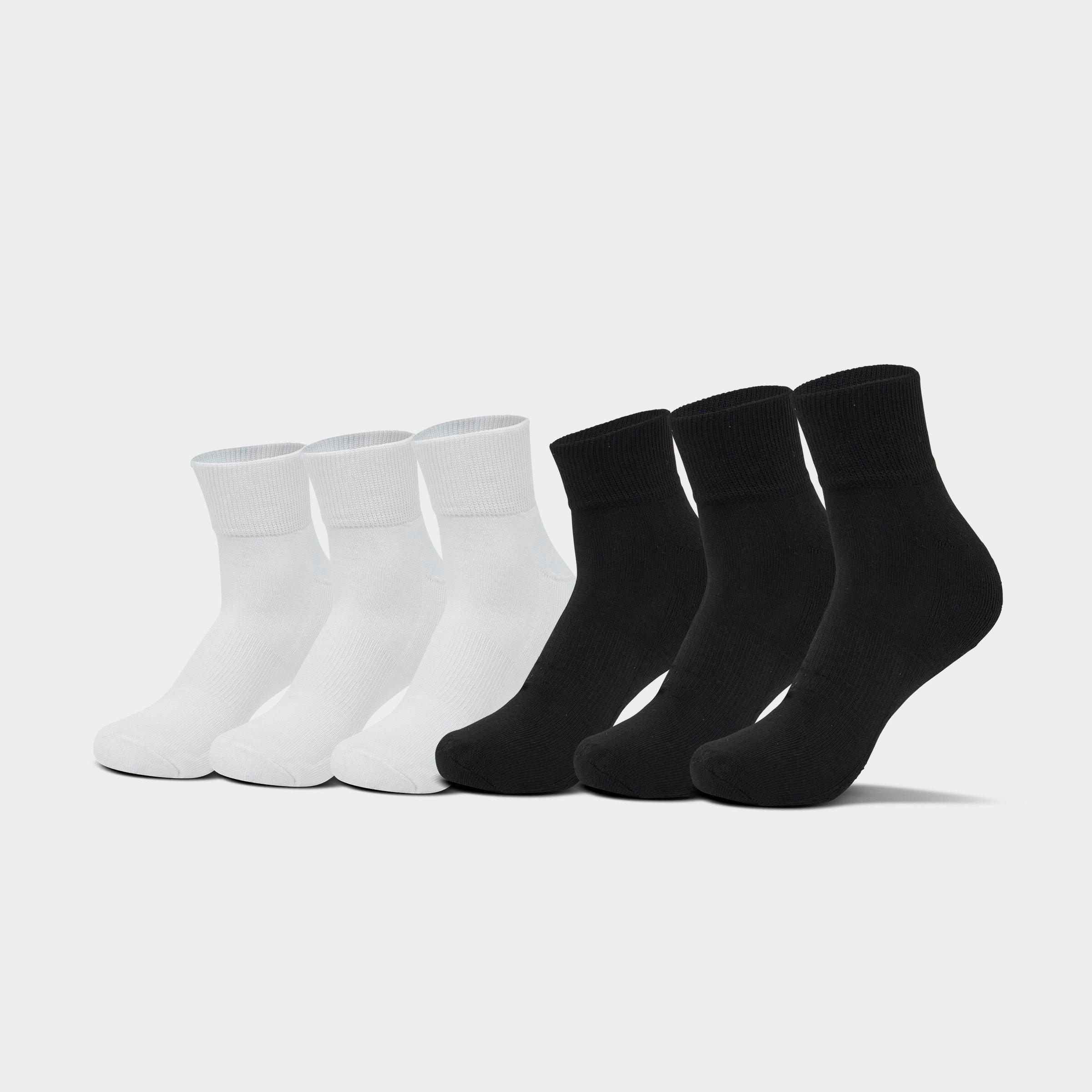 Sonneti Implus Women's  Quarter Socks (6-pack) In White/black