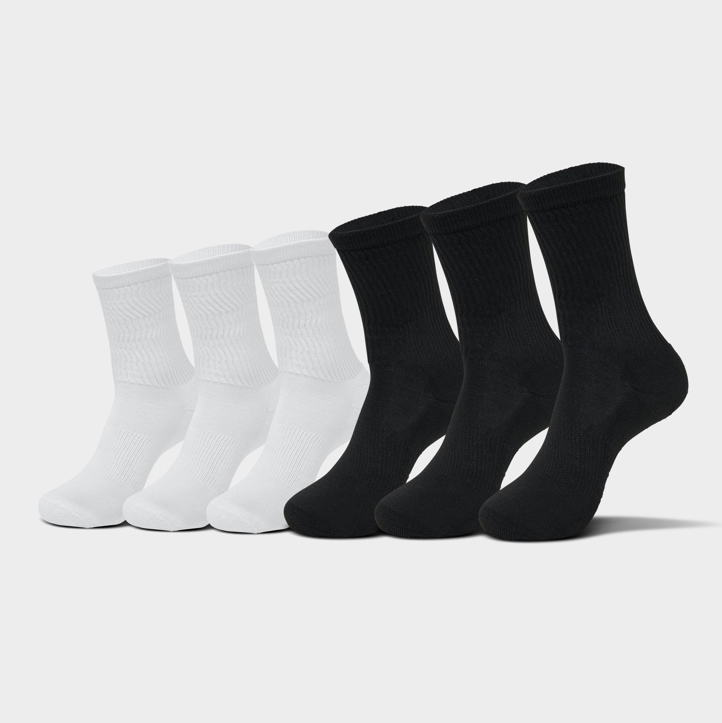 Sof Sole Implus Women's Sonneti Crew Socks (6-pack) In White/black