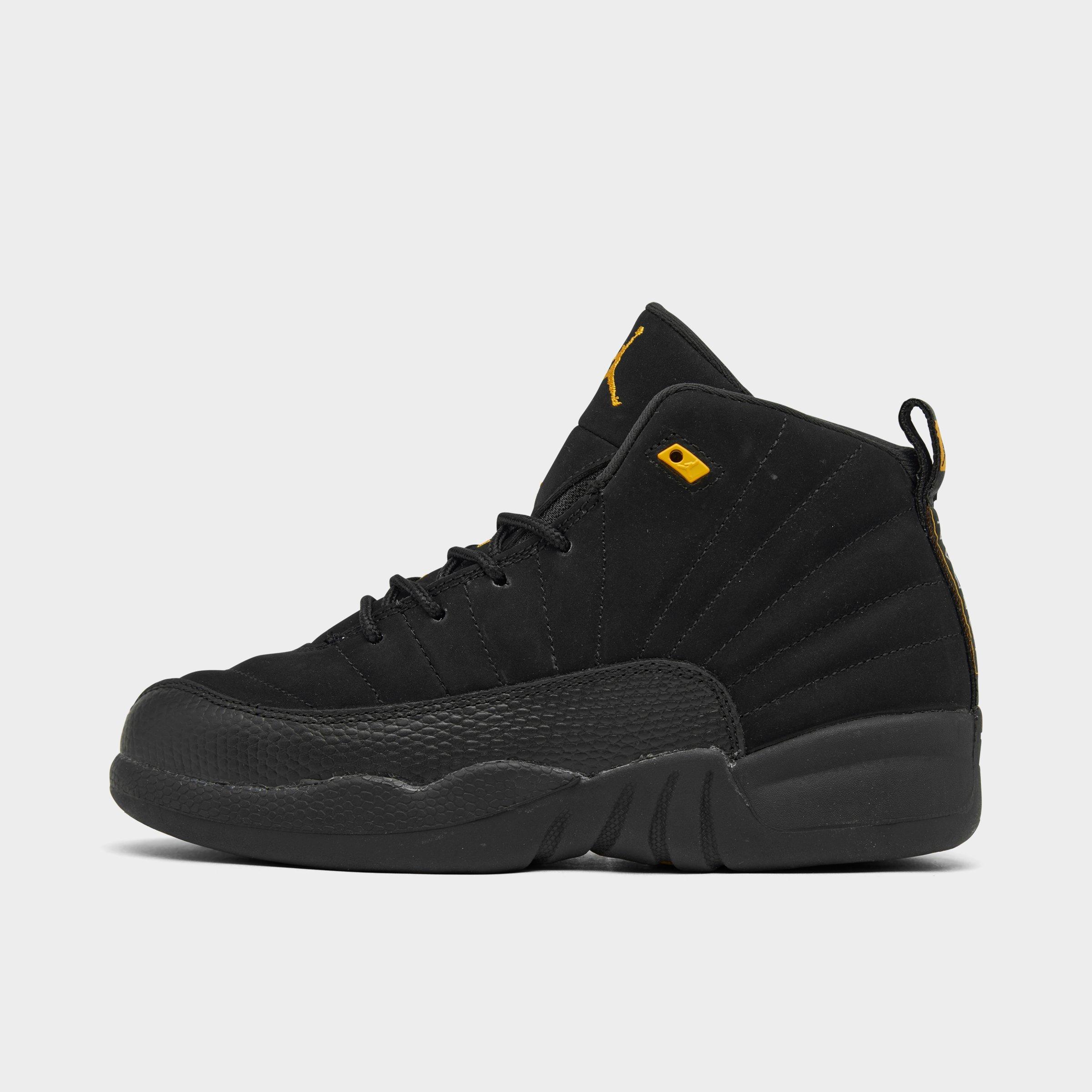 Nike Jordan Little Kids' Air Retro 12 Basketball Shoes In Black/taxi