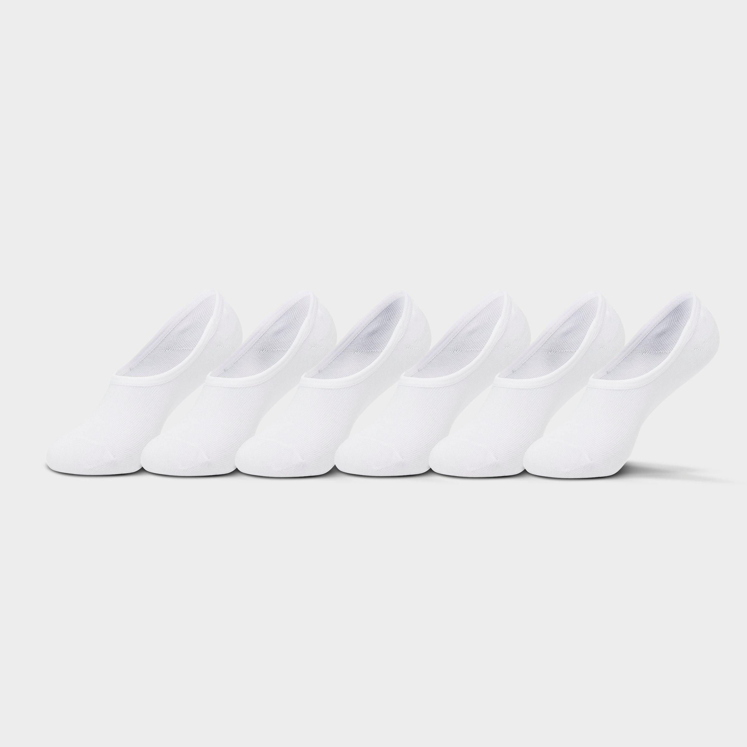 IMPLUS IMPLUS MEN'S FINISH LINE 6-PACK NO-SHOW SOCKS SIZE LARGE COTTON 