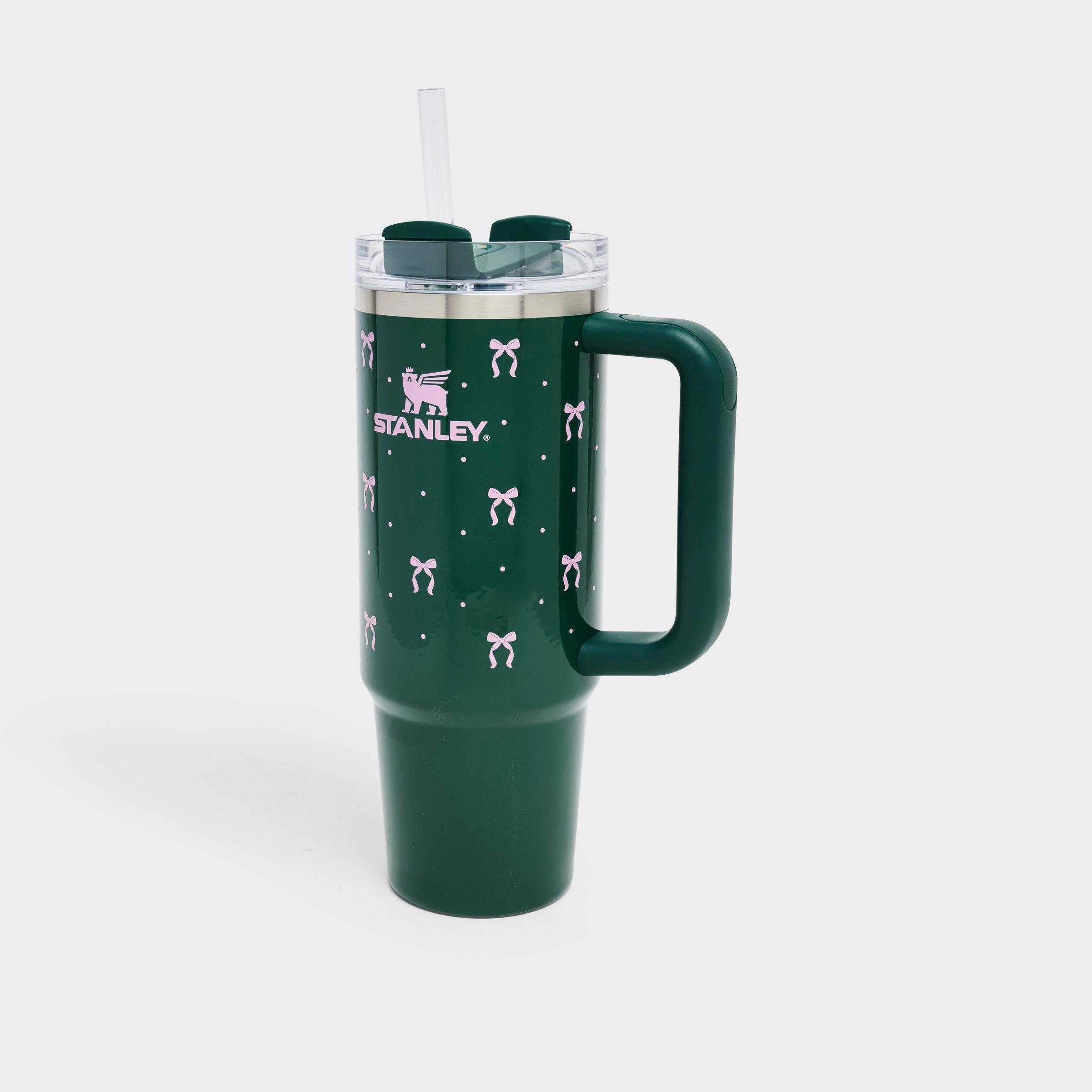 Stanley Quencher H2.0 Flowstate Tumbler (30 oz) in Shadow Green Bows