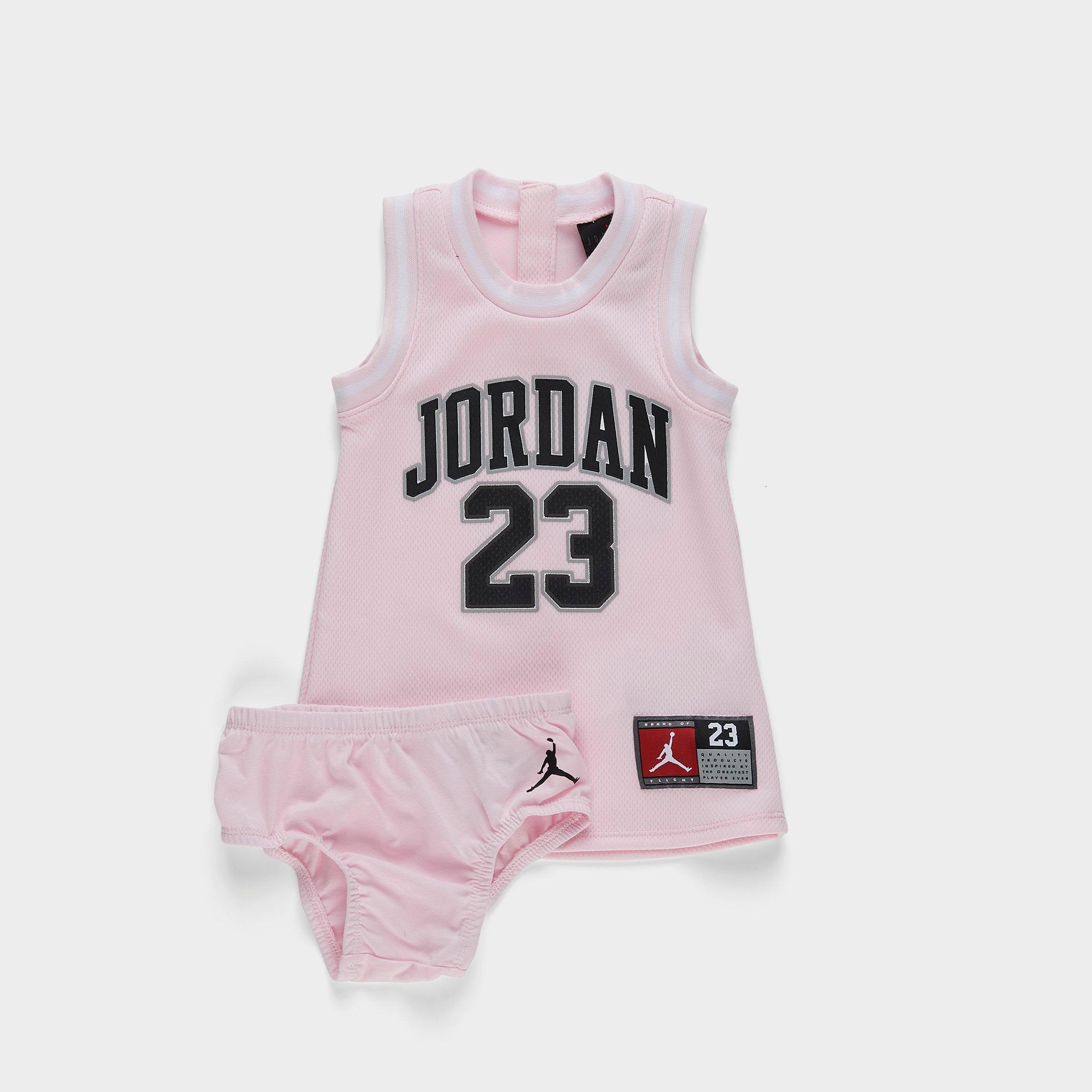 Shop Nike Jordan Girls' Infant 23 Jersey Dress In Pink Foam