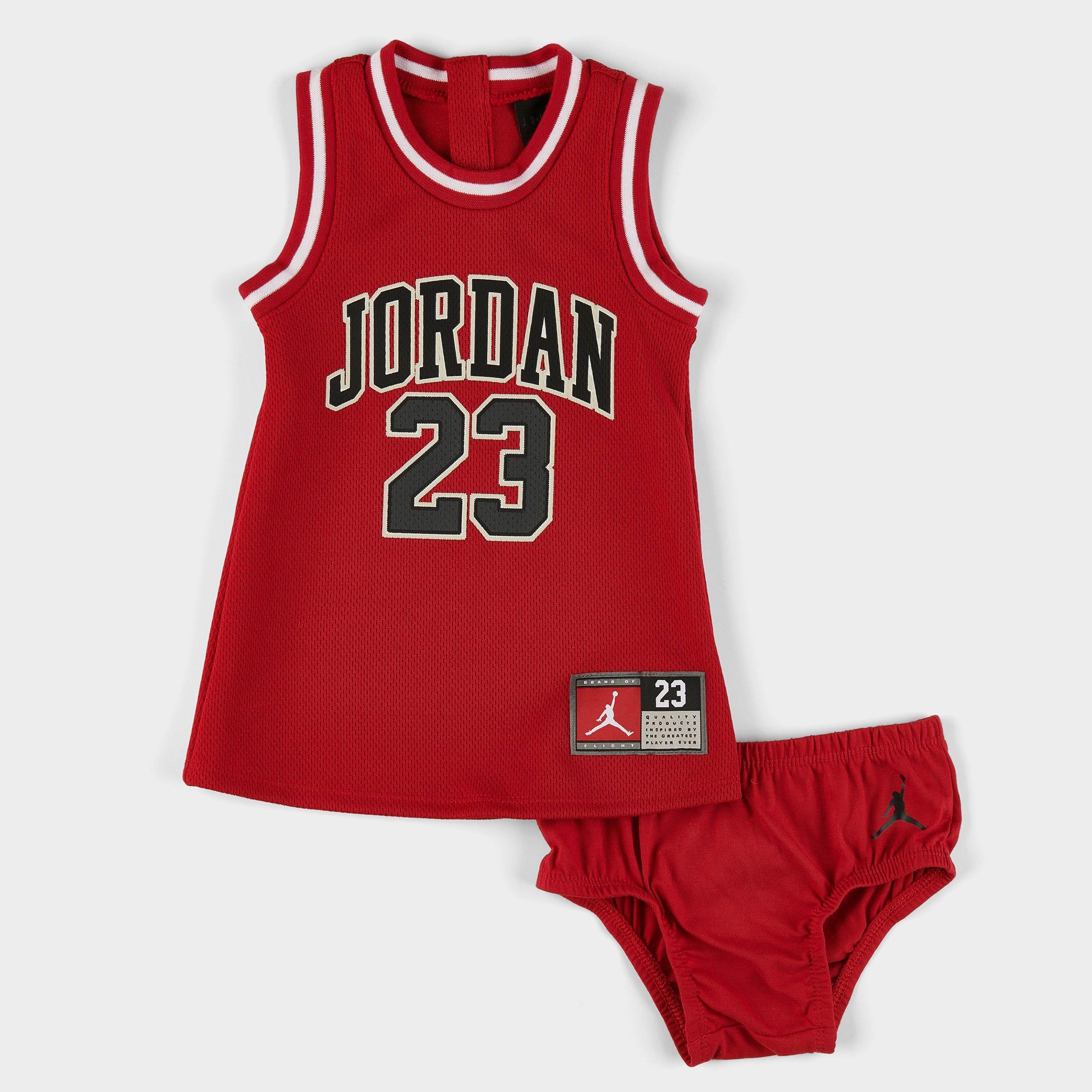 Jordan Girls' Infant 23 Jersey Dress in Gym Red Size: 12M