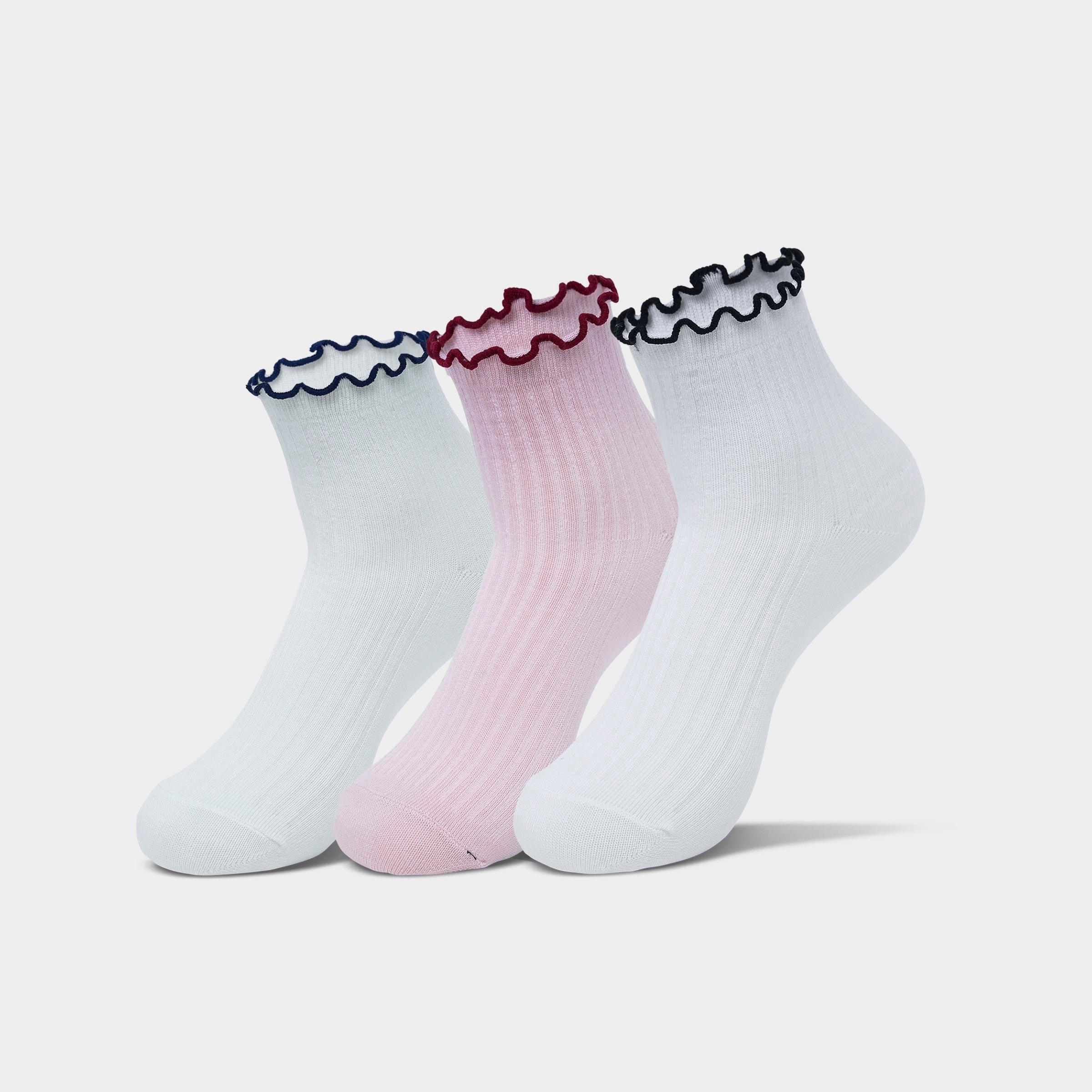 Sonneti Women's Ruffle Ankle Socks (3-Pack)