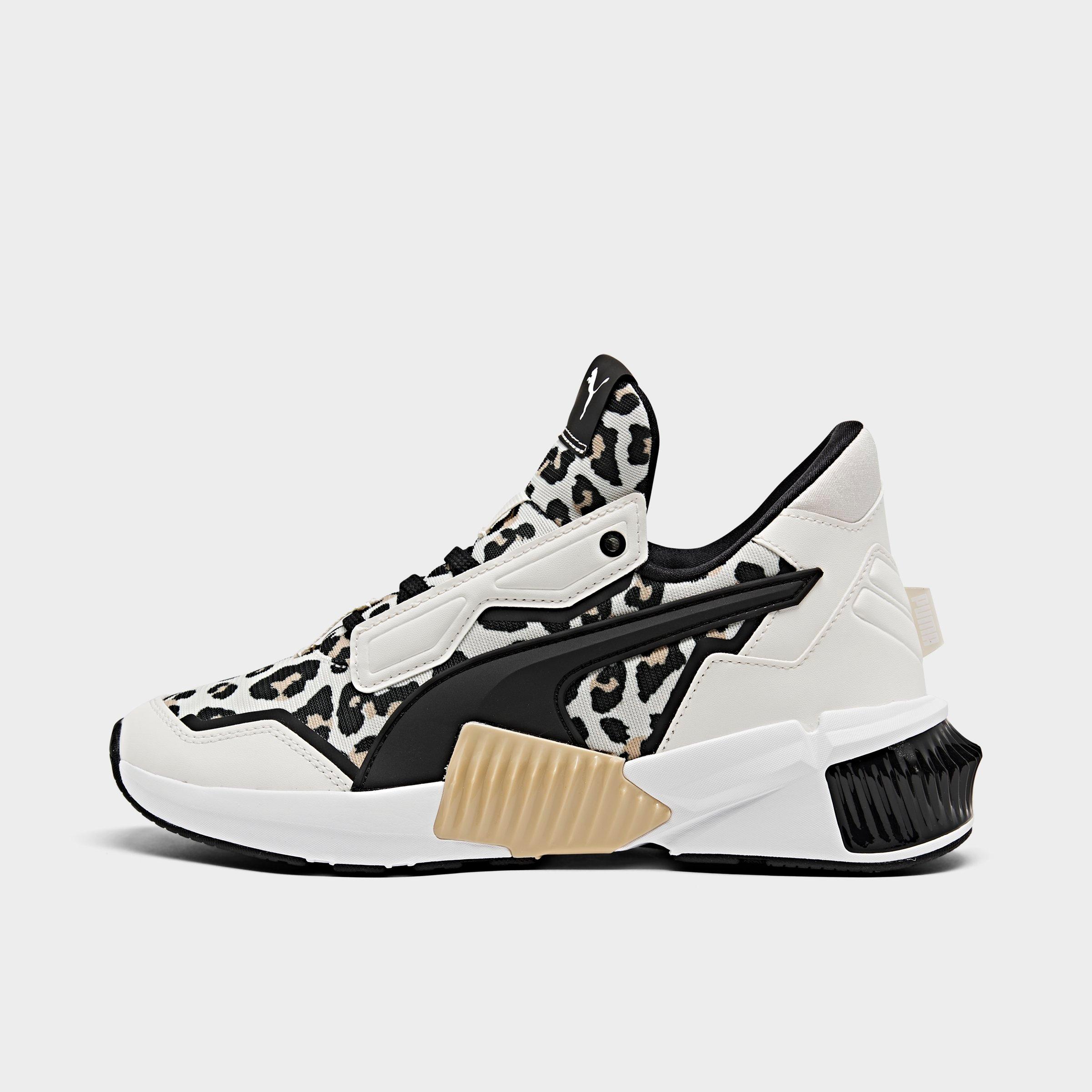 Puma Women's Provoke Xt Leopard Casual Training Shoes In Marshmallow/ Black