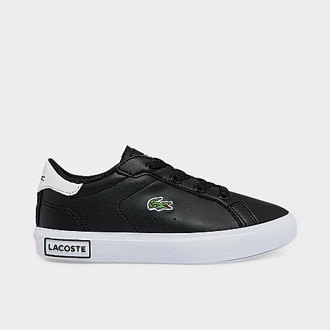 Lacoste Big Kids' Powercourt Casual Shoes In Black/white