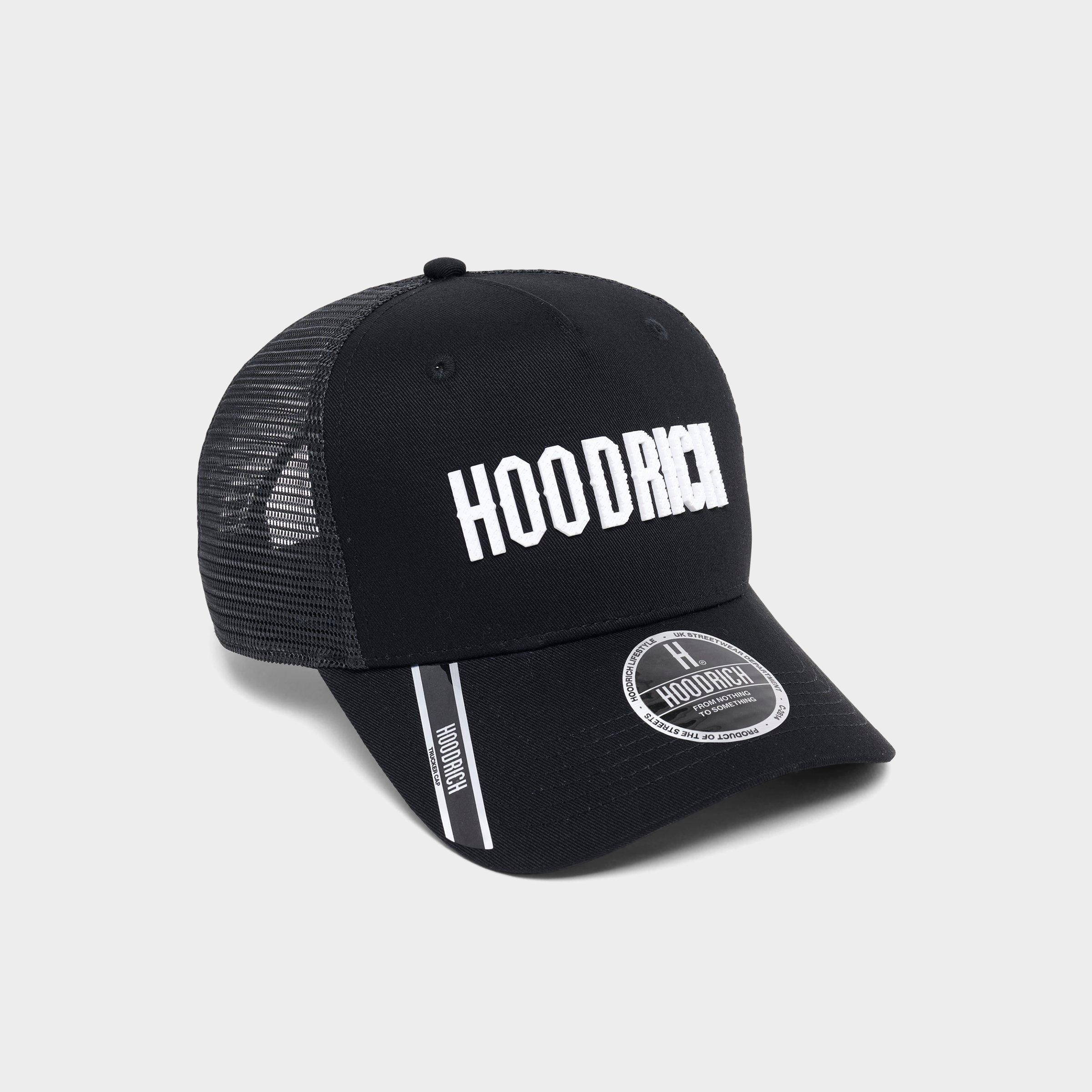 Hoodrich Core Five Panel Trucker Hat in Black