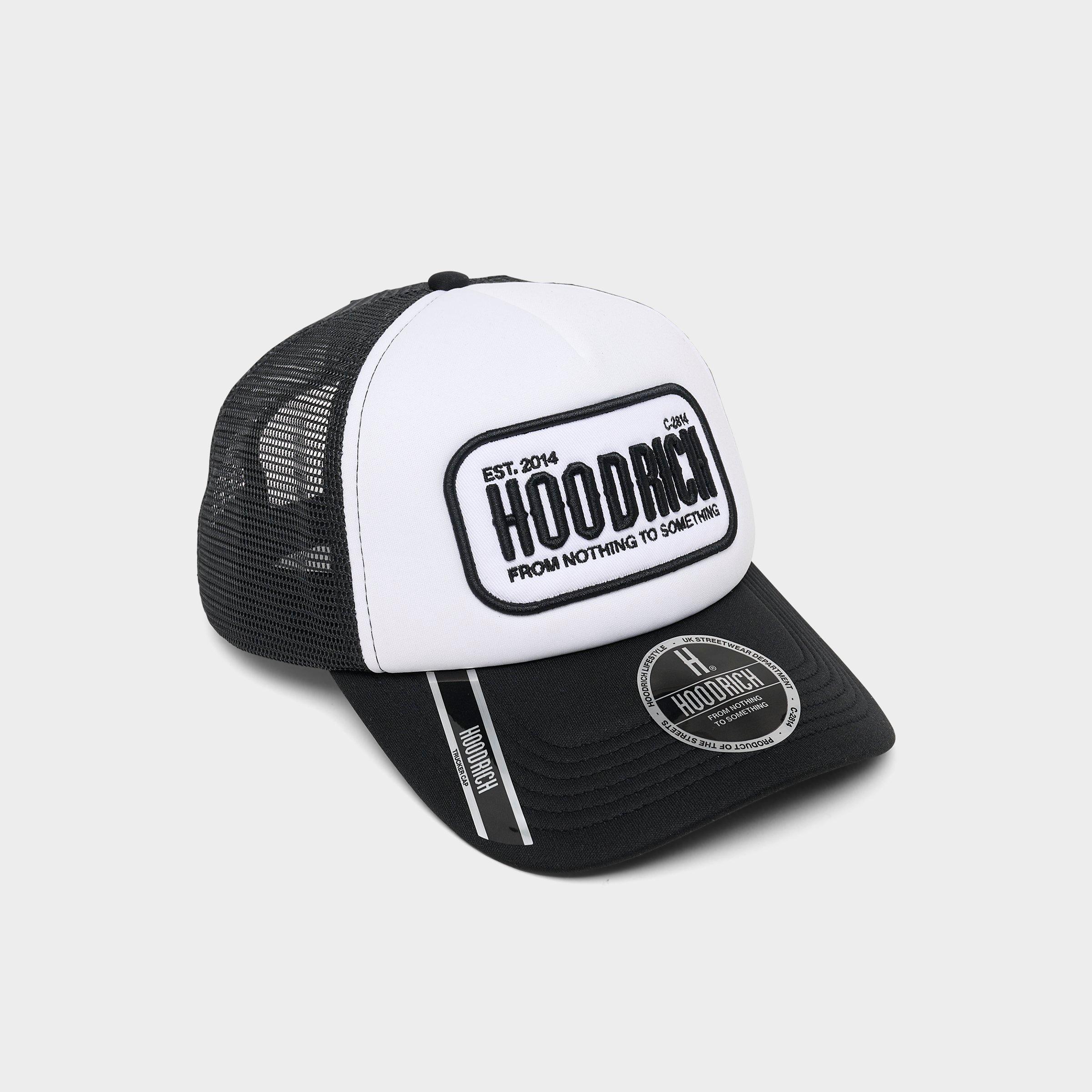 Hoodrich Stamp Five Panel Trucker Hat in Black/Black