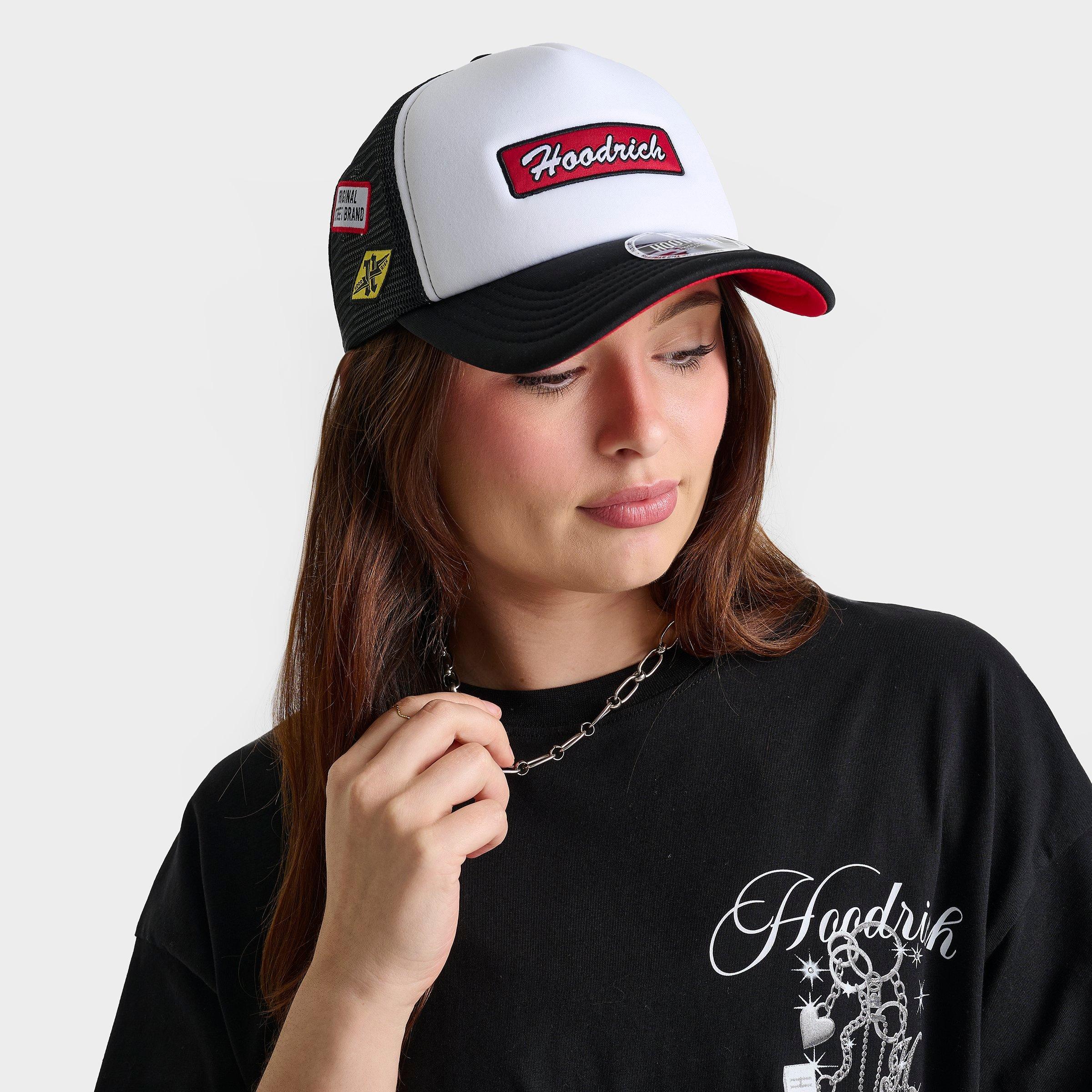 Hoodrich Patch Five Panel Trucker Hat in White/Black