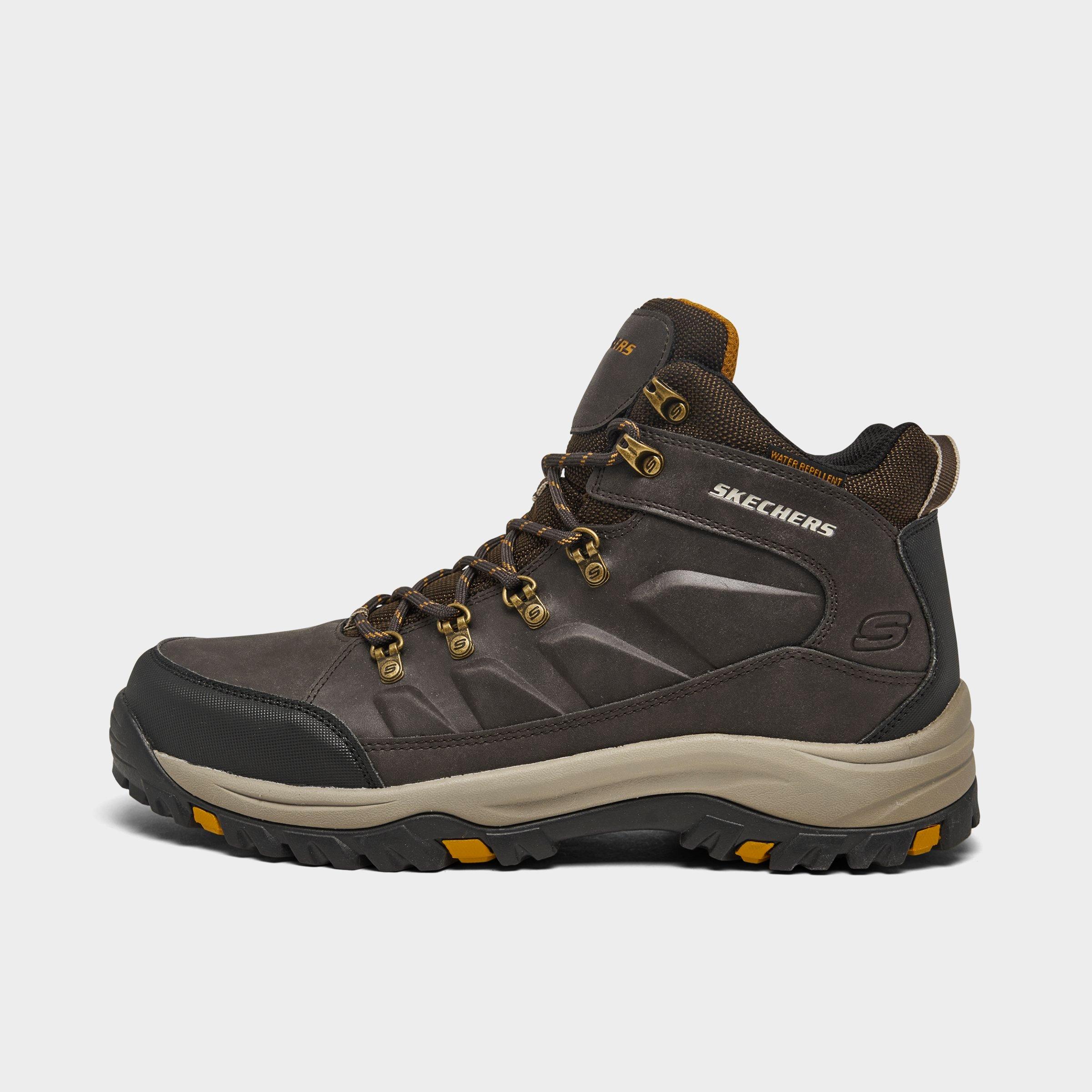 Men's Skechers Relaxed Fit: Relment - Daggett Trail Hiking Boots in Chocolate/Dark Brown Size: 12.0
