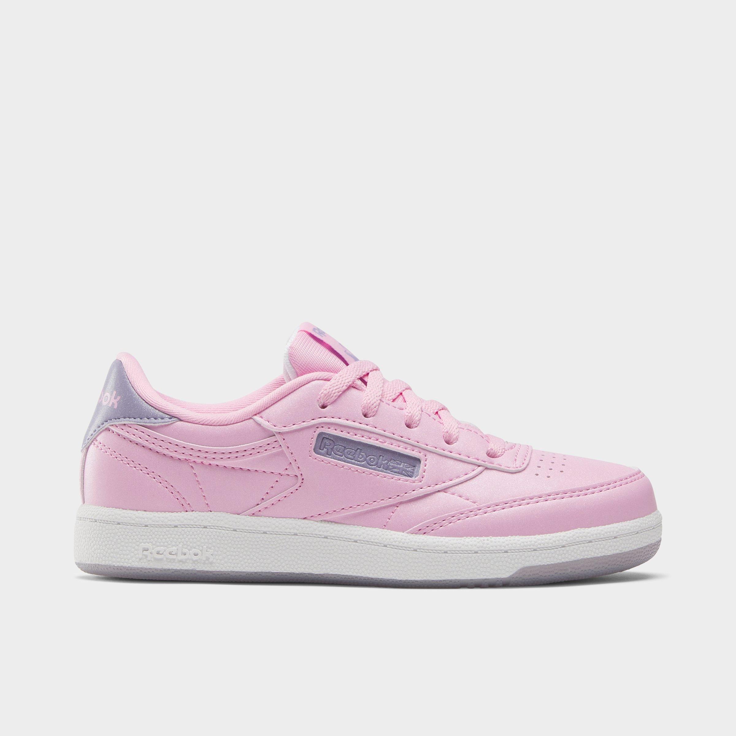 Reebok Boys' Little Kids' Club C Casual Shoes in Pink/Astro Rose Size 11.0 Leather