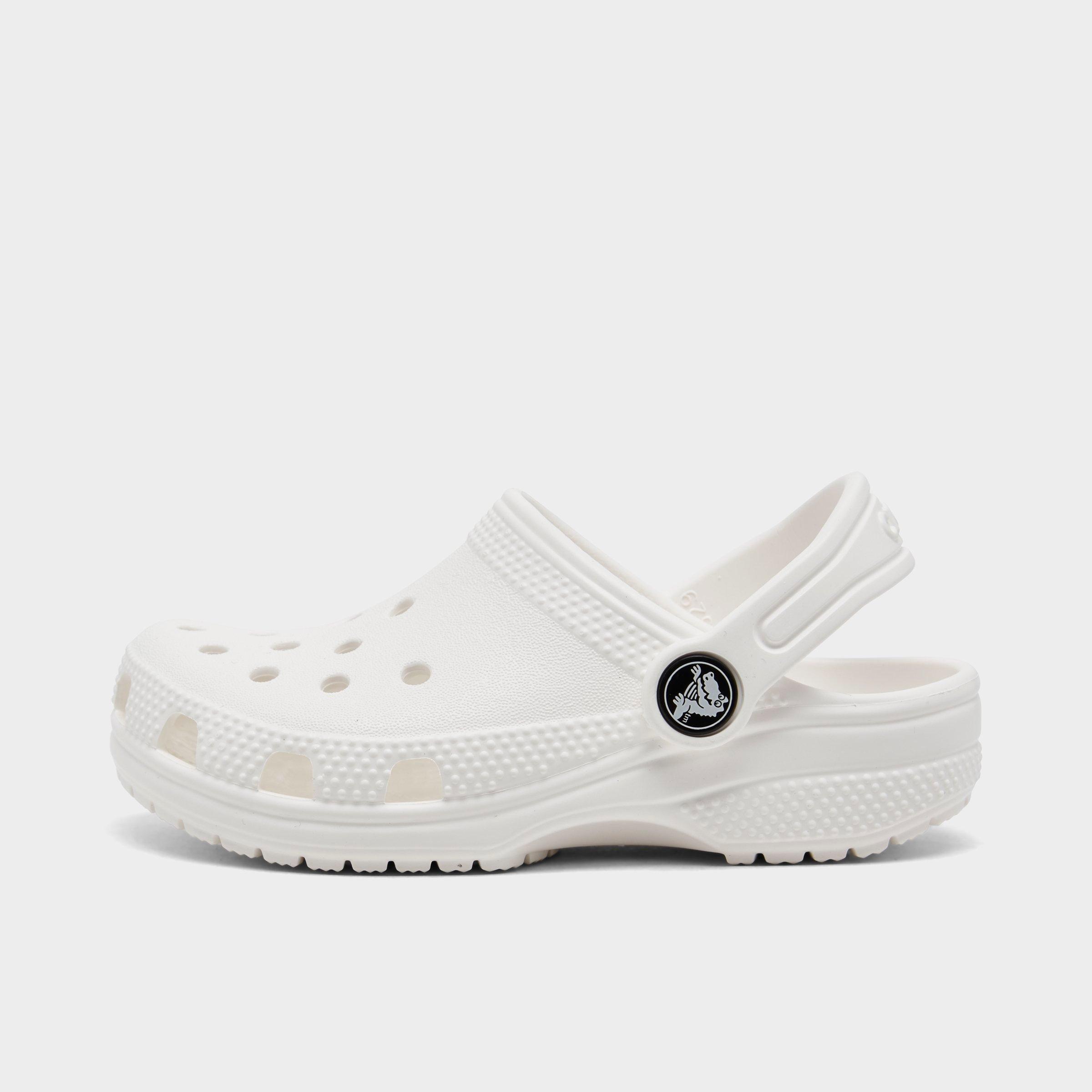 Crocs Kids Toddler Classic Clog Shoes in White Size: 4