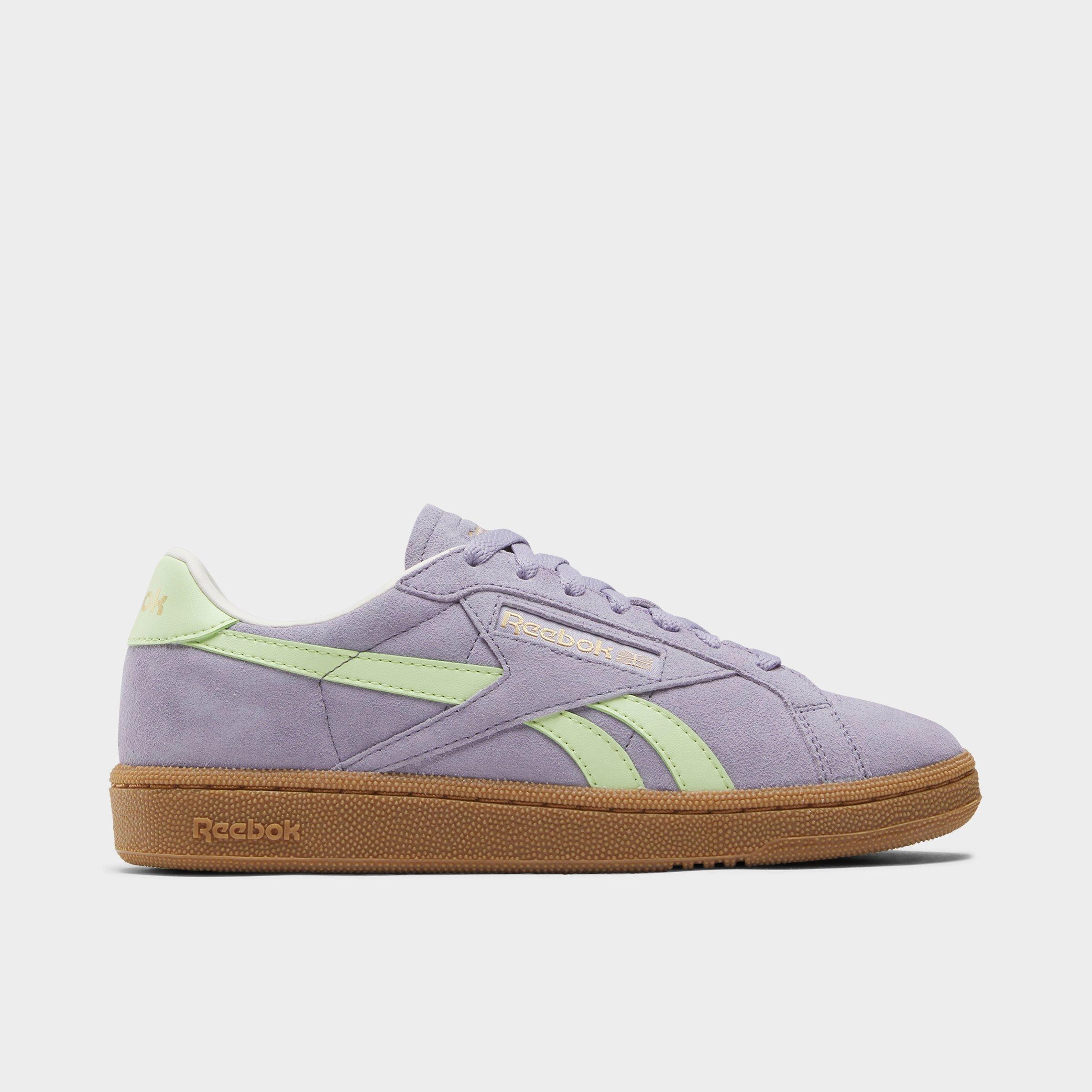 Reebok Women's Club C Grounds UK Casual Shoes in Dusk Purple/Astro Lime/Gum Size: 5.0