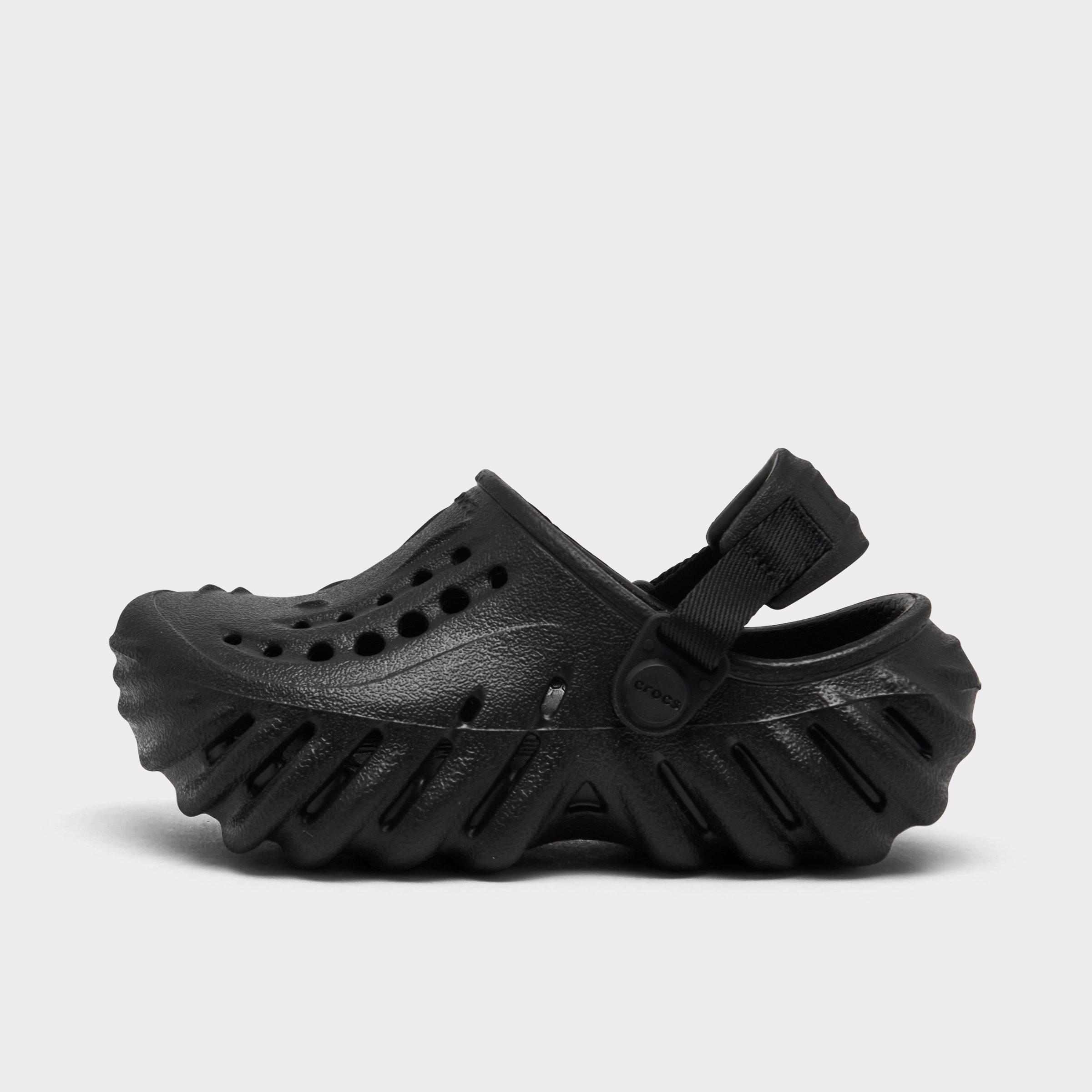 Crocs Kids Toddler Echo Clog Shoes in Black Size: 4.0