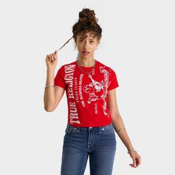Women's True Religion Crystal Wing Short-Sleeve Baby T-Shirt