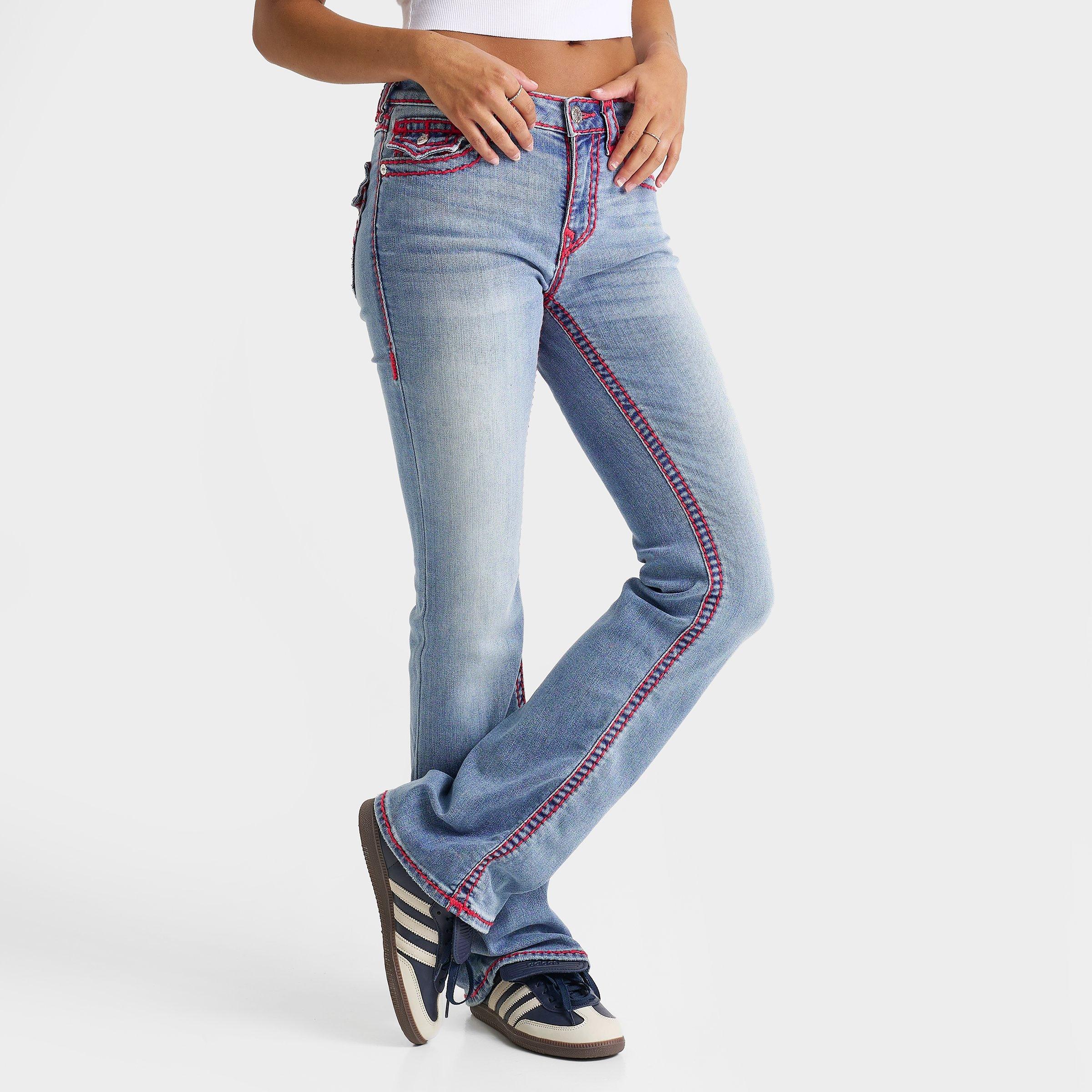 True Religion Women's Becca Super T Mid-Rise Bootcut Jeans in Boho Size: 24